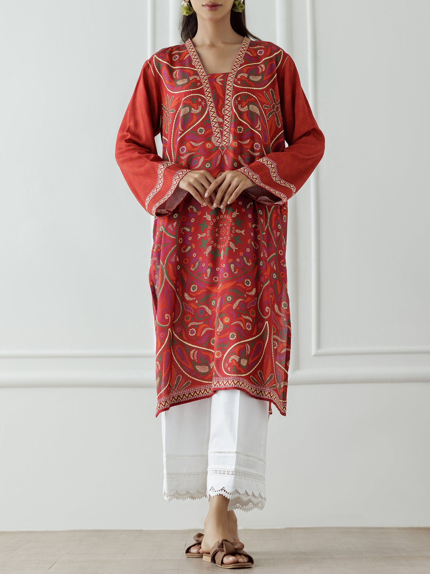UNSTITCHED Printed Linen Shirt - 1 Piece - HCS-24-103