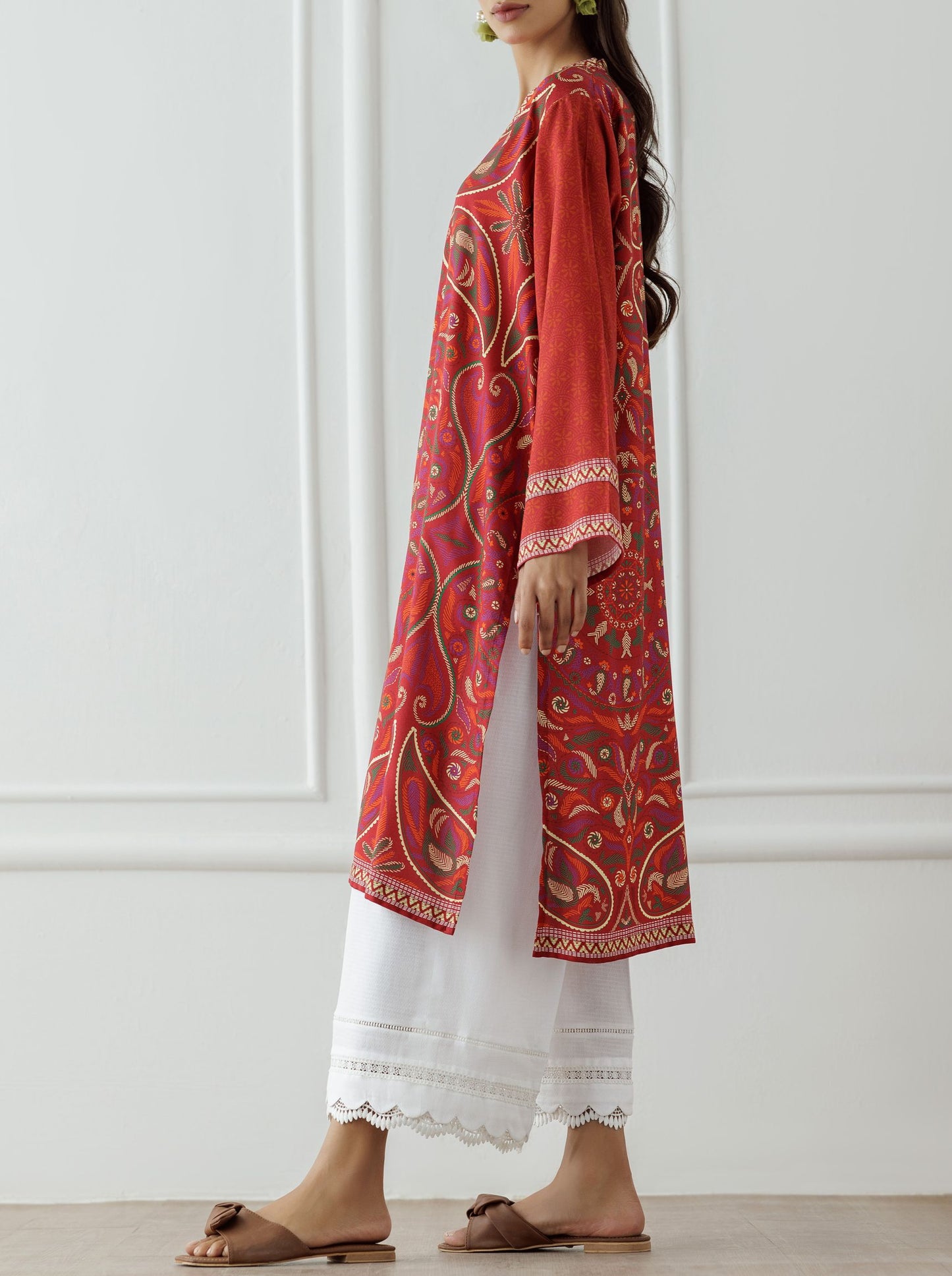 UNSTITCHED Printed Linen Shirt - 1 Piece - HCS-24-103