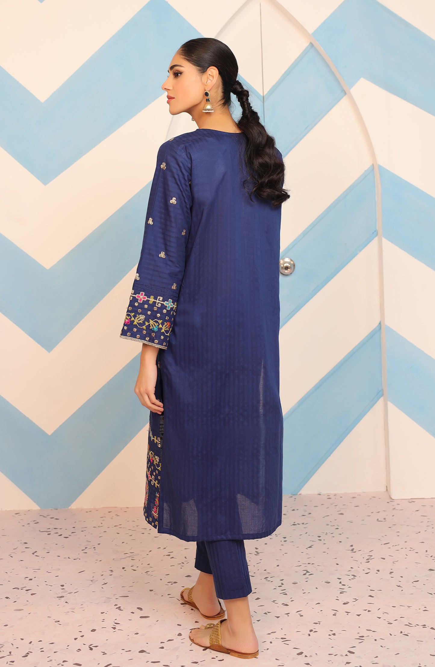 WRHJ23W-2019 JACQUARD Women READY TO WEAR SHIRT PANTS