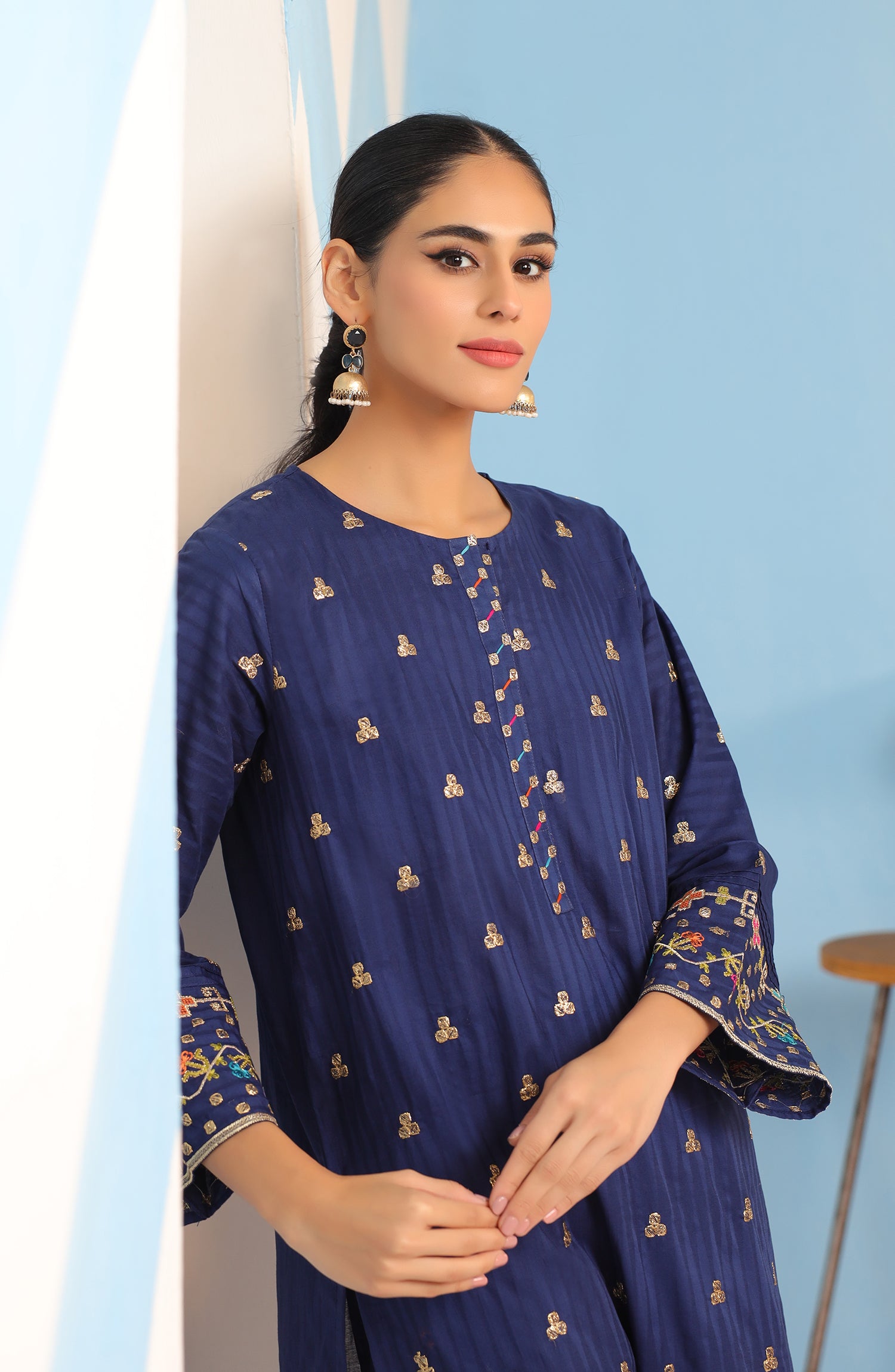 WRHJ23W-2019 JACQUARD Women READY TO WEAR SHIRT PANTS