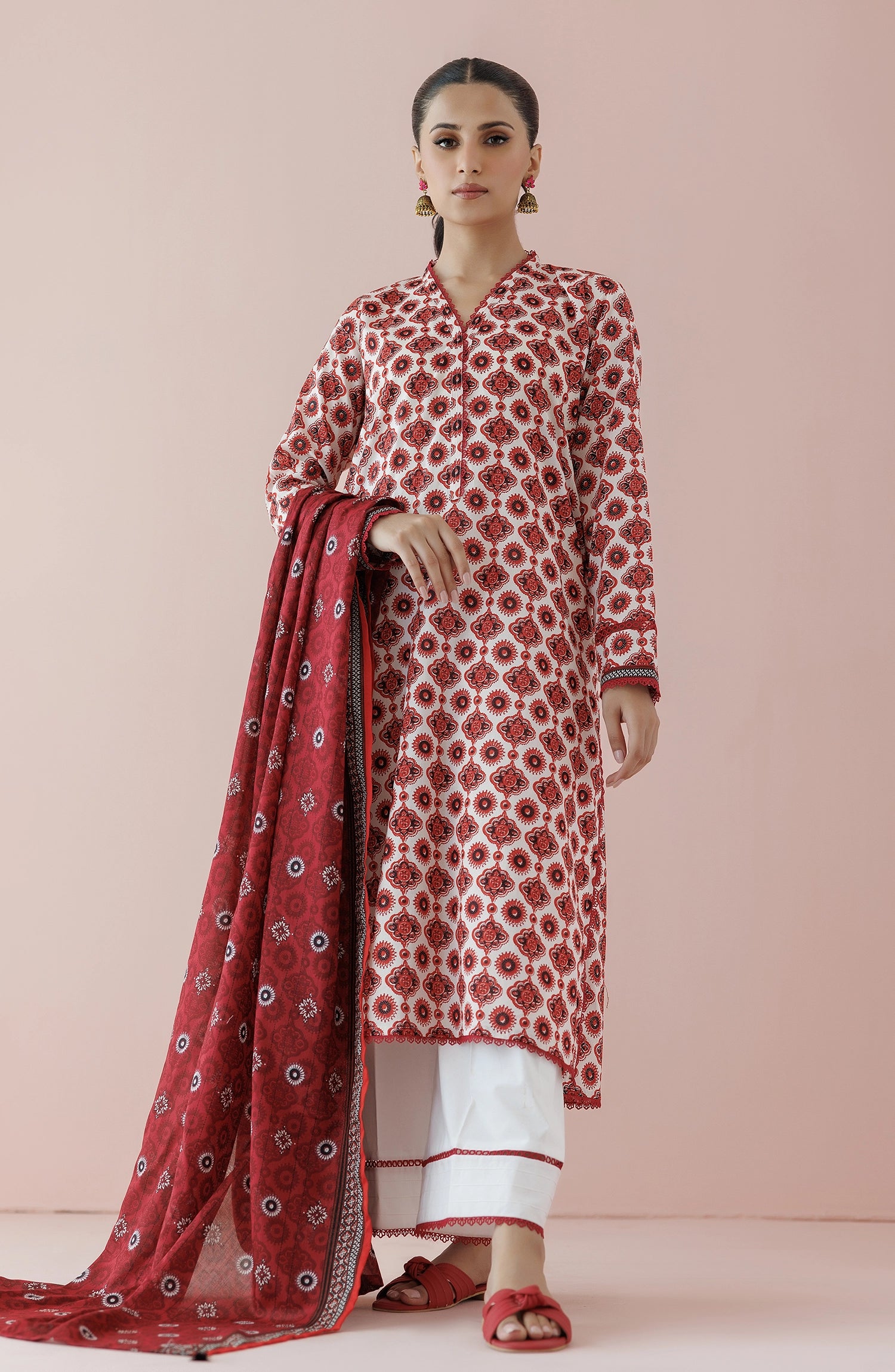 Stitched | 3 Piece | Printed Lawn | OTL-24-158