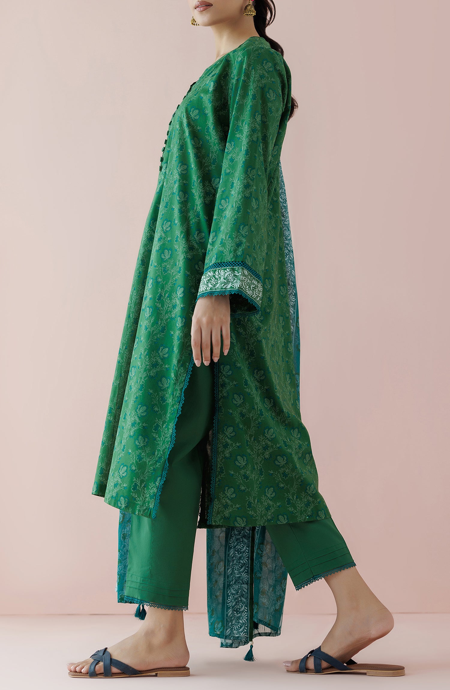 OTL-24-195/U GREEN LAWN Women UNSTITCHED SHIRT DUPATTA PANTS