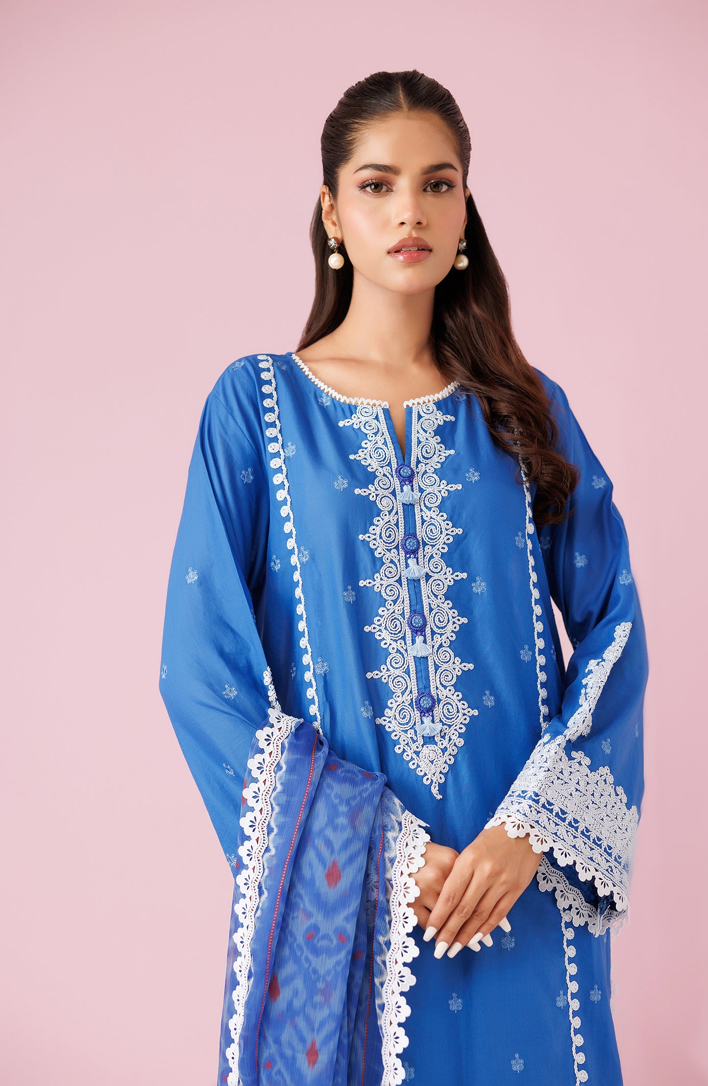 Unstitched | 3 Piece | Embroidered Lawn | OTL-24-028