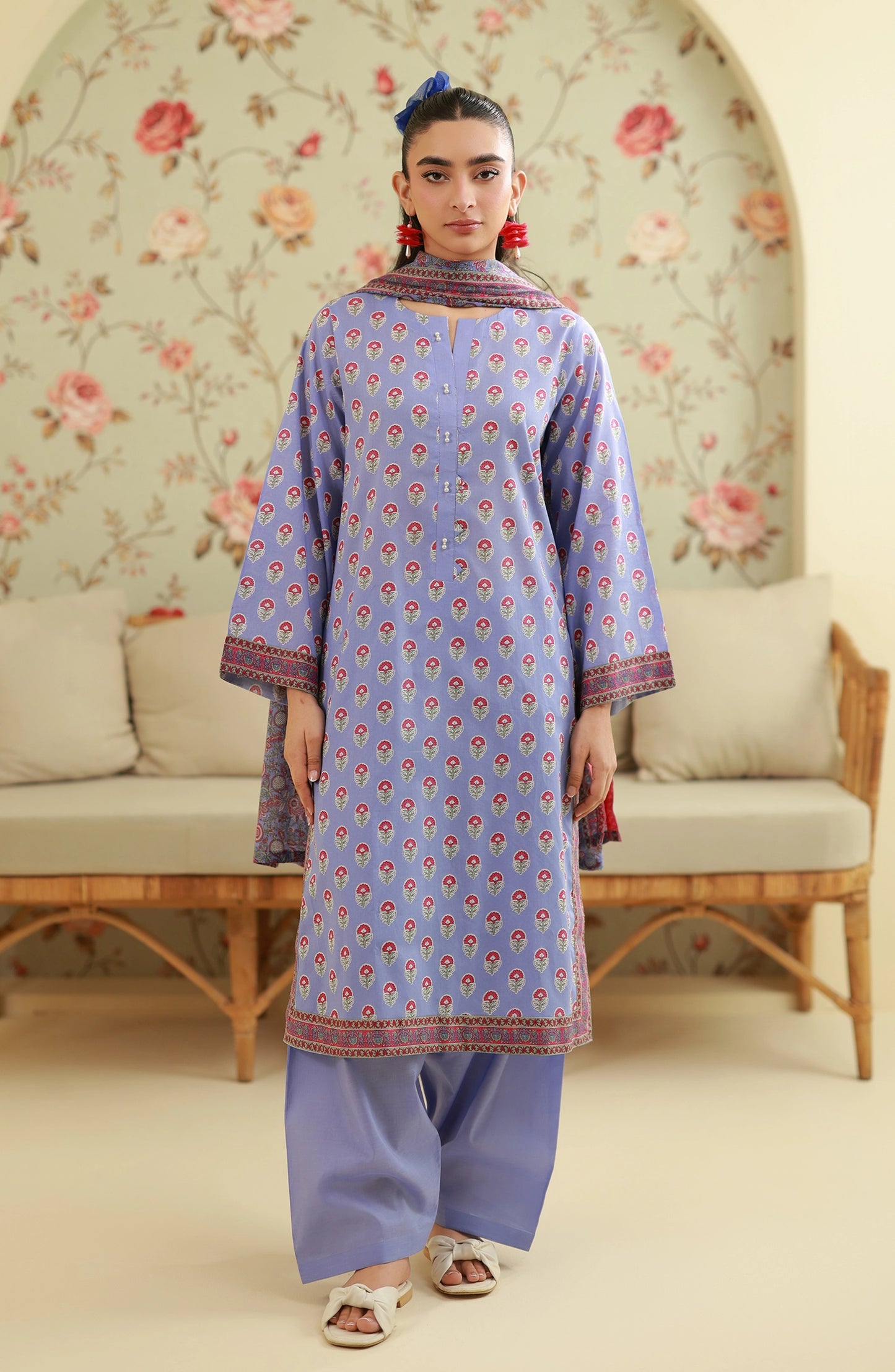 Unstitched | 3 Piece | Printed | Lawn Shirt | OTL-20895/U LAVENDER