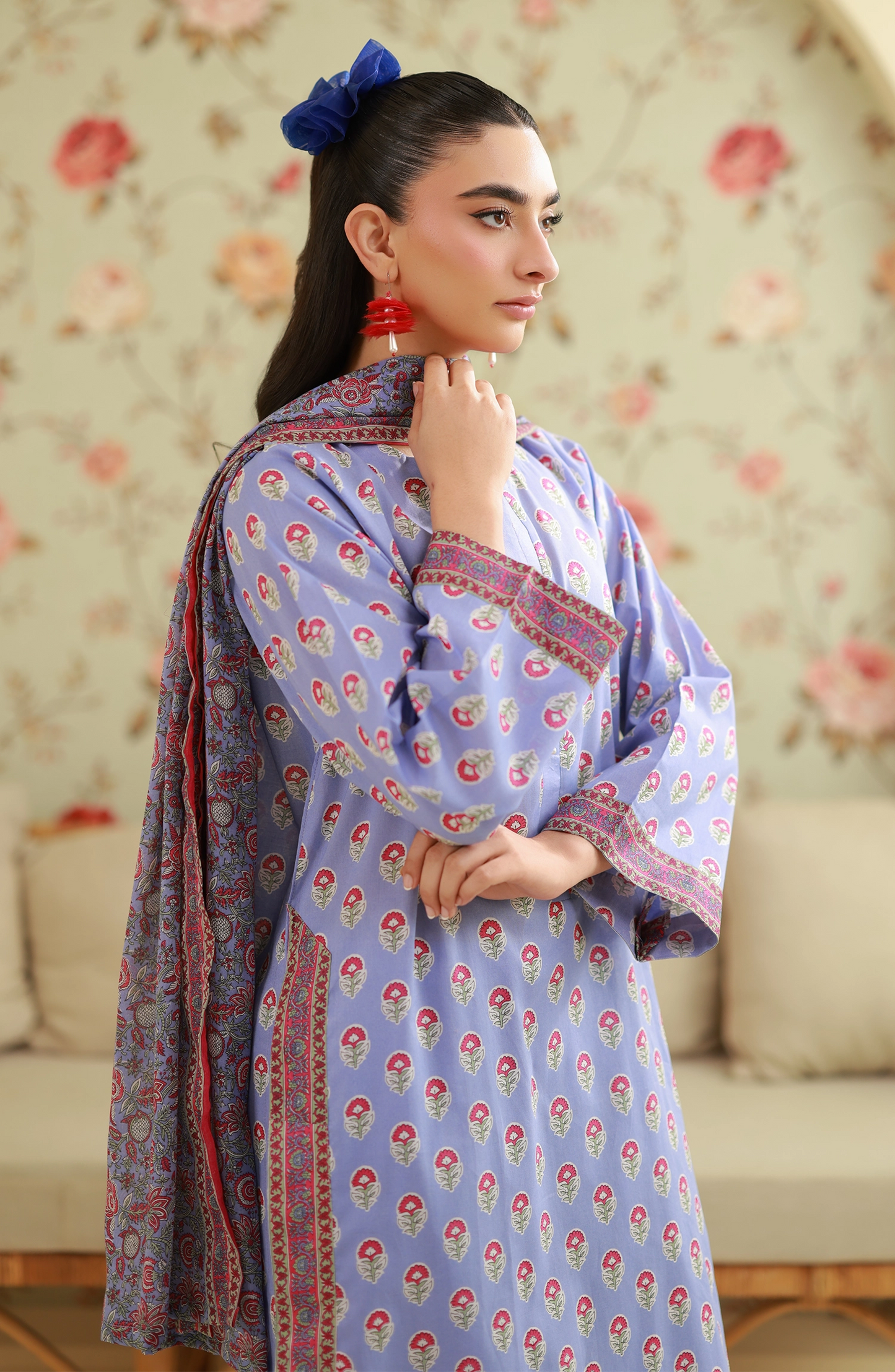 Unstitched | 3 Piece | Printed | Lawn Shirt | OTL-20895/U LAVENDER