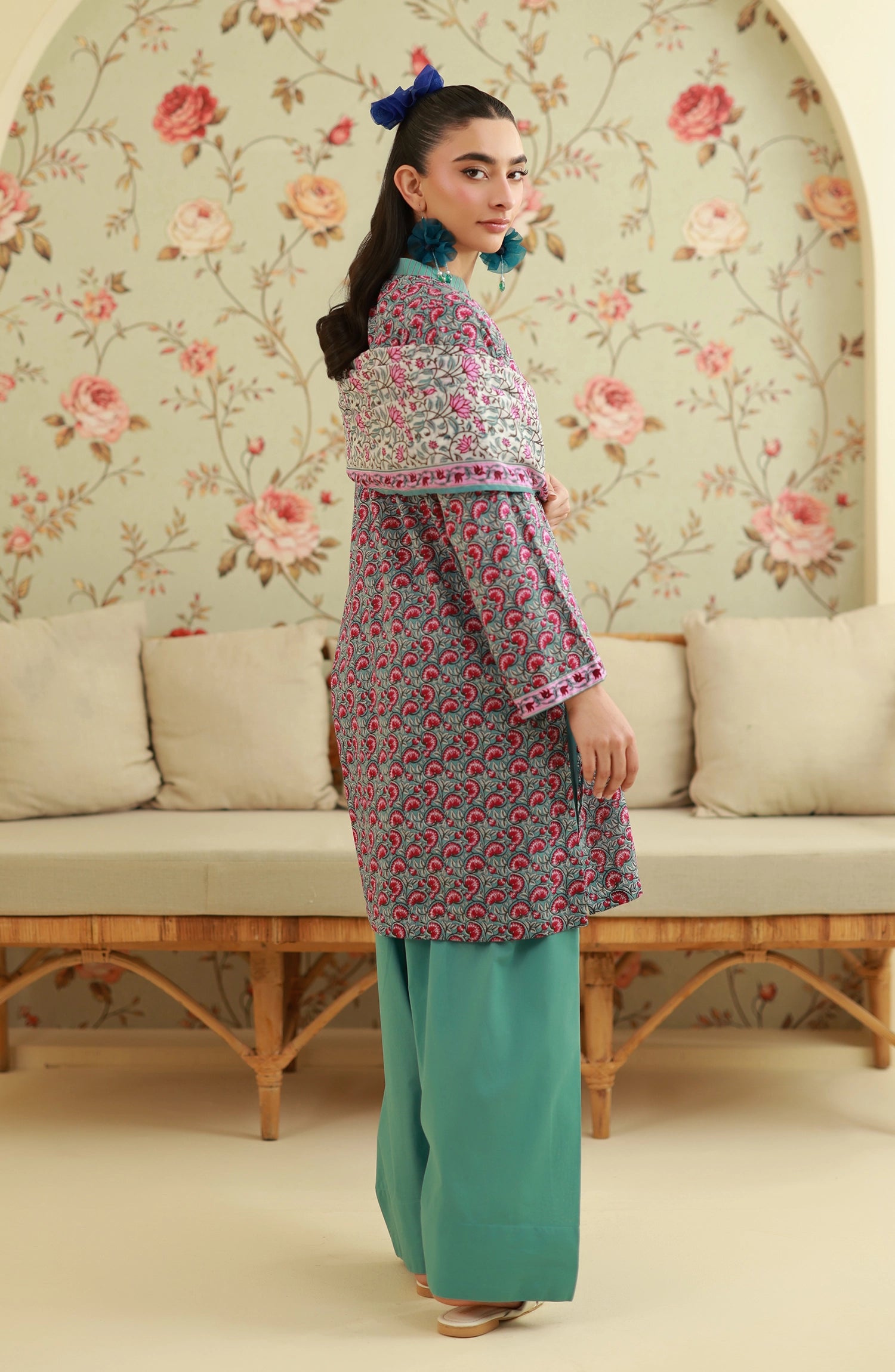 Unstitched | 3 Piece | Printed | Lawn Shirt | OTL-20515/U SKY BLUE