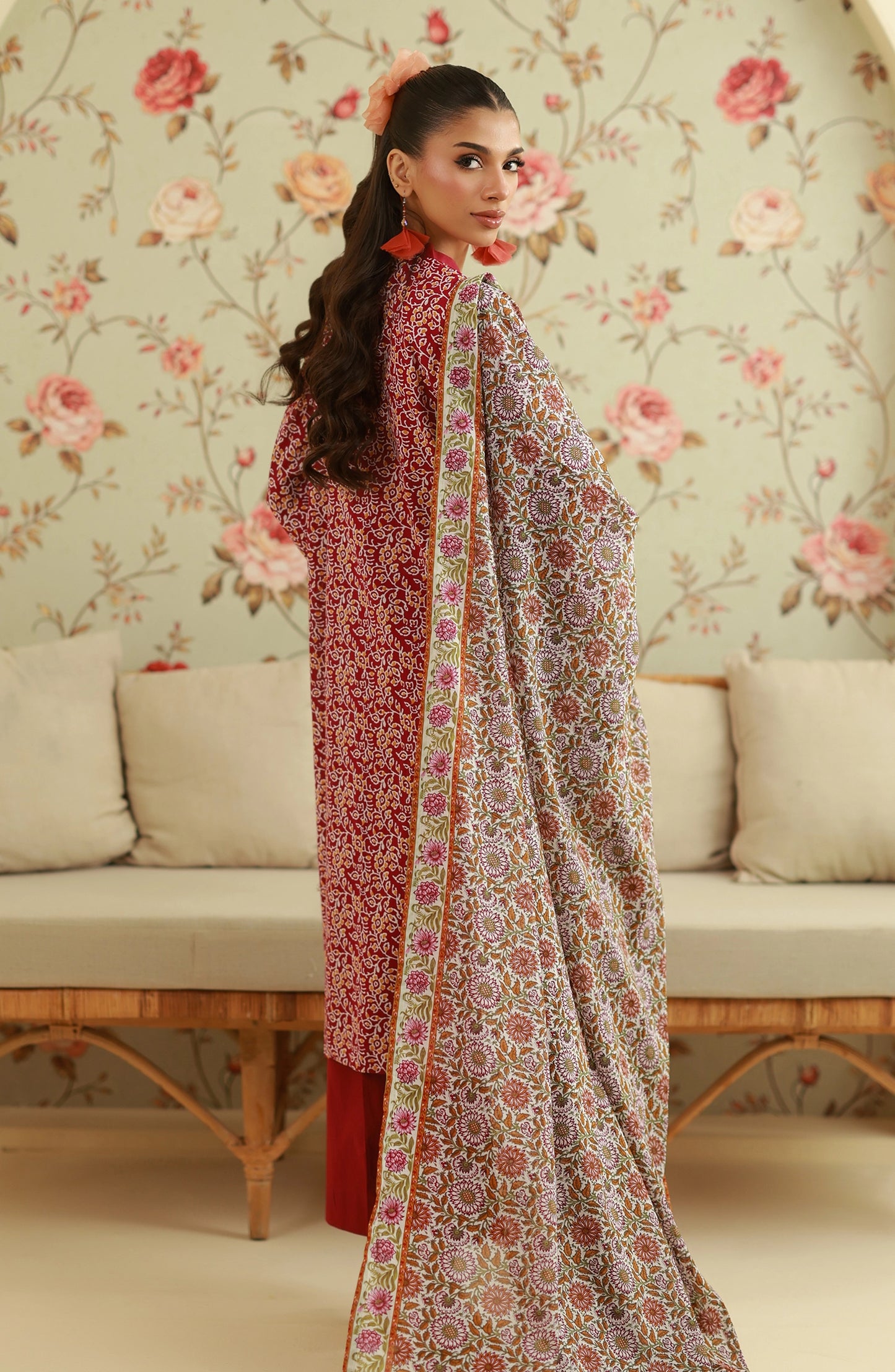 Unstitched | 3 Piece | Printed | Lawn Shirt | OTL-20435/U MAGENTA