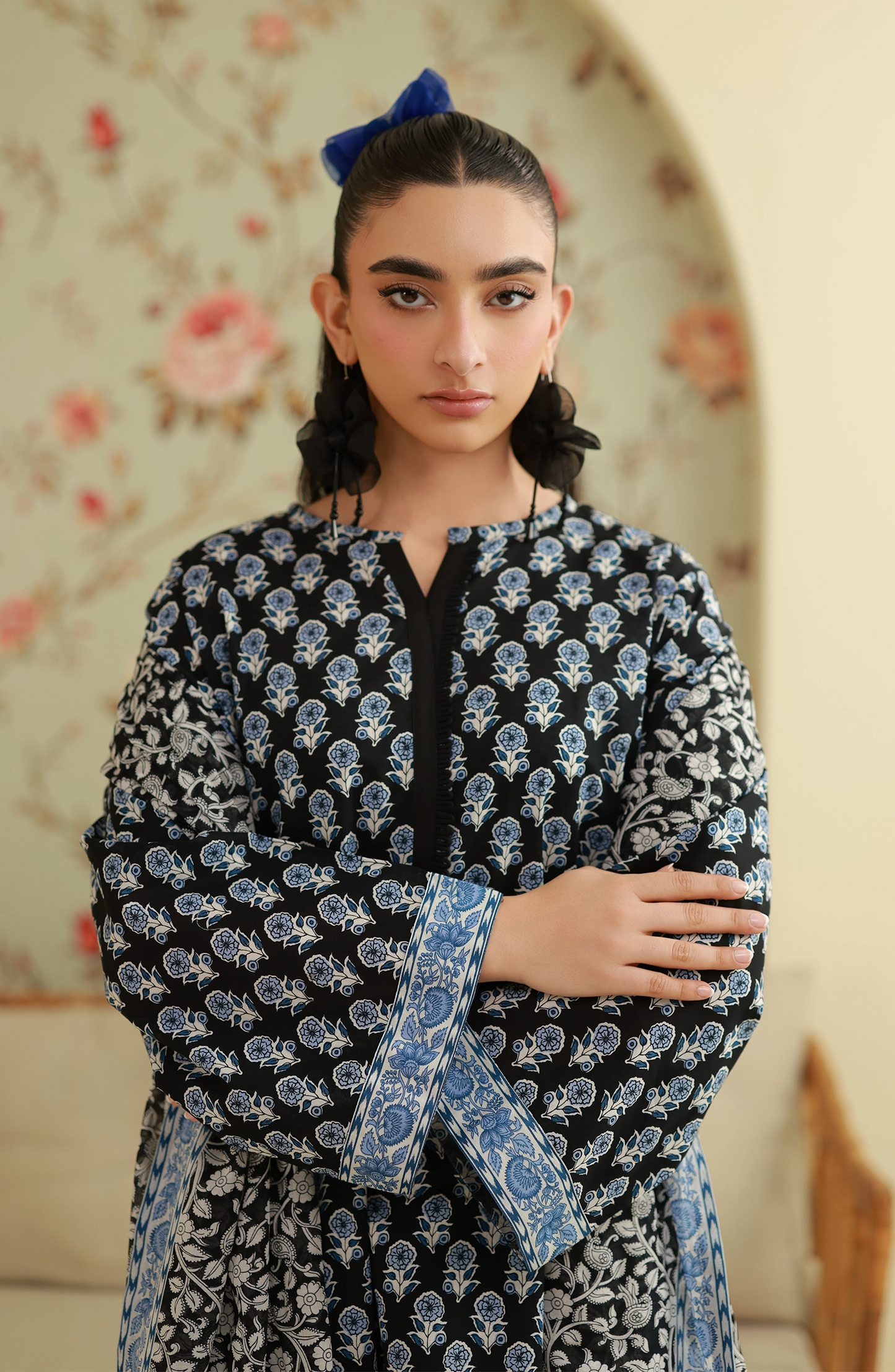 Unstitched | 3 Piece | Printed | Lawn Shirt | OTL-20615/U BLACK