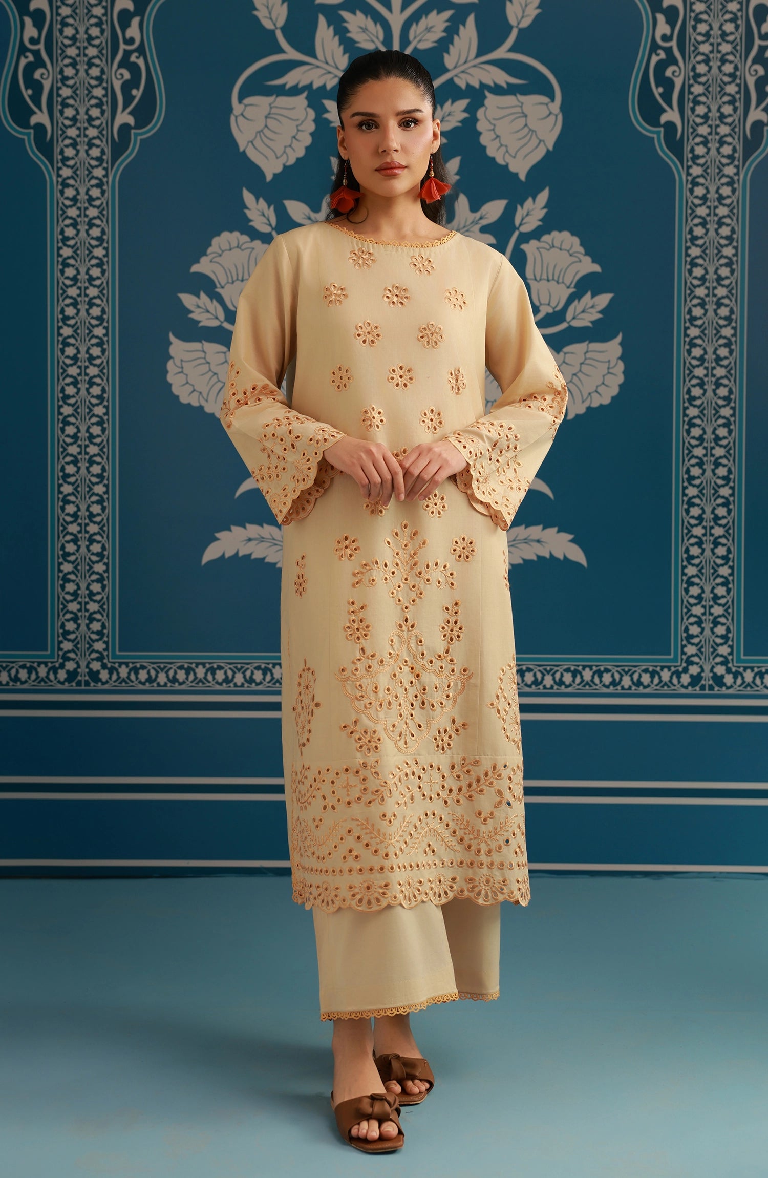 Stitched | 2 Piece | Embroidered | Cambric Shirt | WRHC25W-2001/S BEIGE