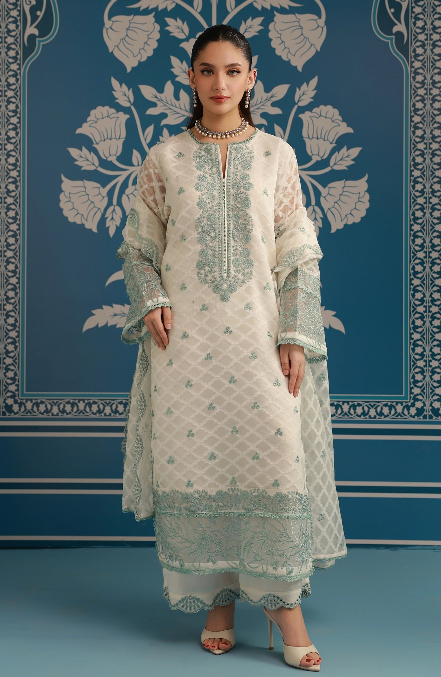 Stitched | 3 Piece | Embroidered | Jacquard Shirt | WRFC25S-3013/S WHITE