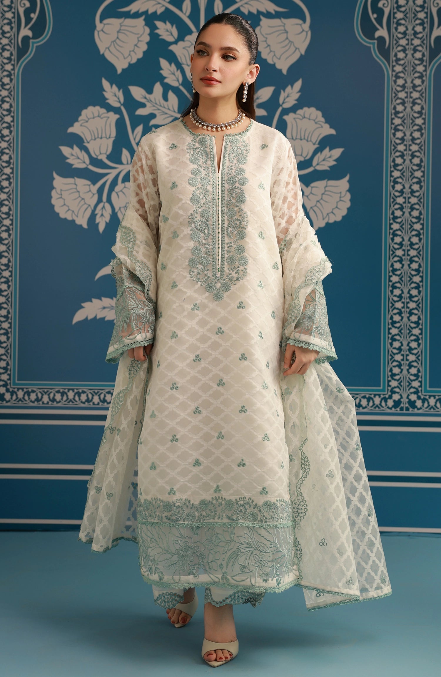 Stitched | 3 Piece | Embroidered | Jacquard Shirt | WRFC25S-3013/S WHITE