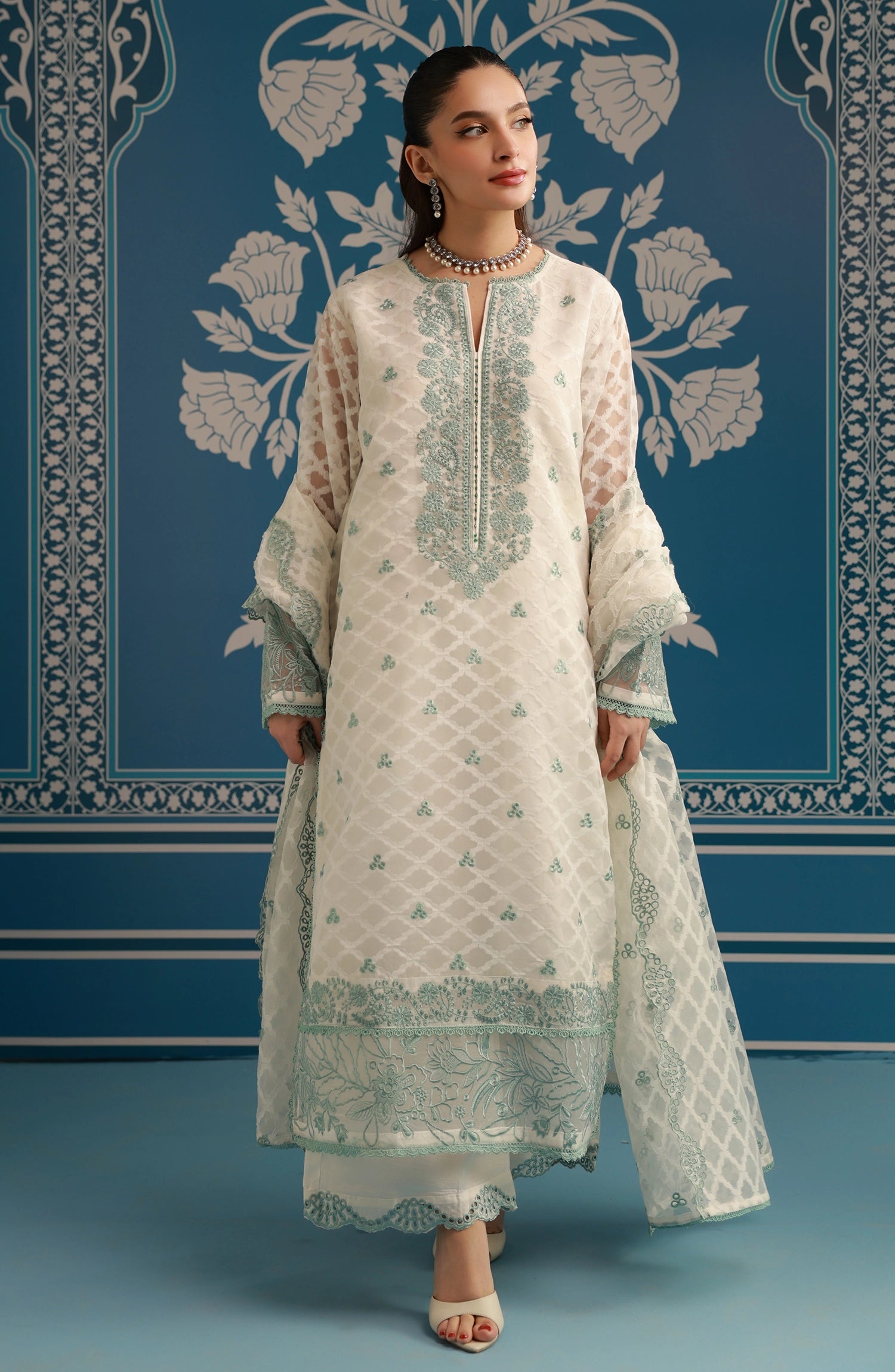 Stitched | 3 Piece | Embroidered | Jacquard Shirt | WRFC25S-3013/S WHITE