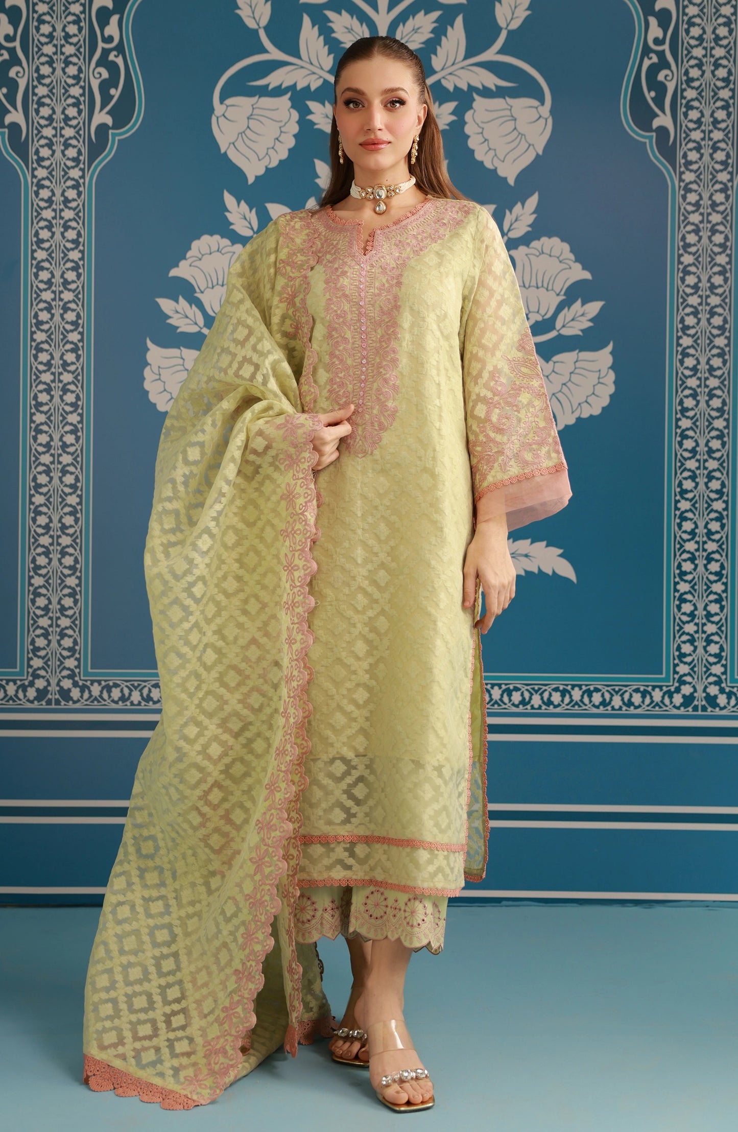 Stitched | 3 Piece | Embroidered | Jacquard Shirt | WRFC25S-3011/S GREEN