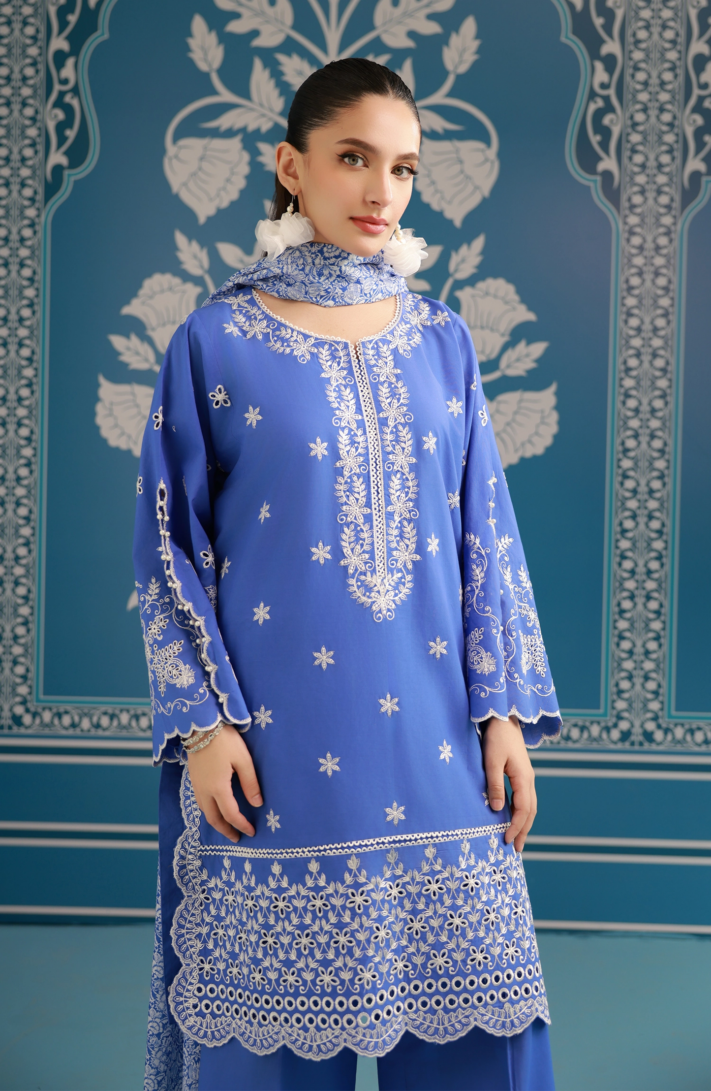 Unstitched | 3 Piece | Embroidered | CHIKANKARI Shirt | WRFC25S-3020/U Blue