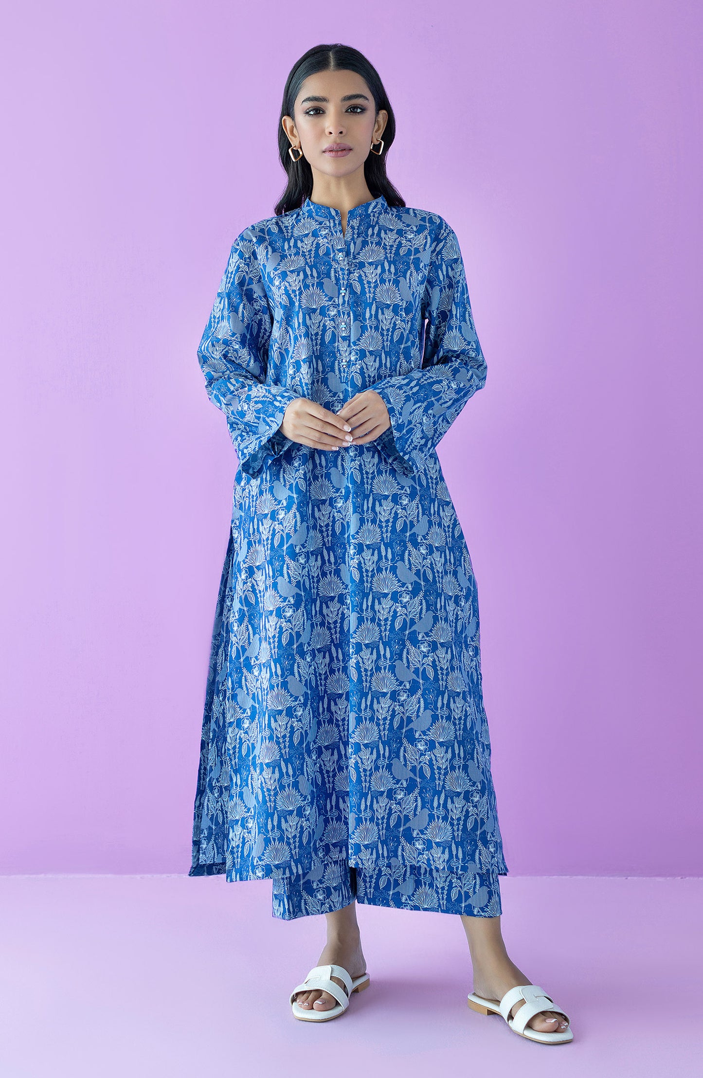 NRDS-23-100/S BLUE LAWN  READY TO WEAR SHIRT PANTS