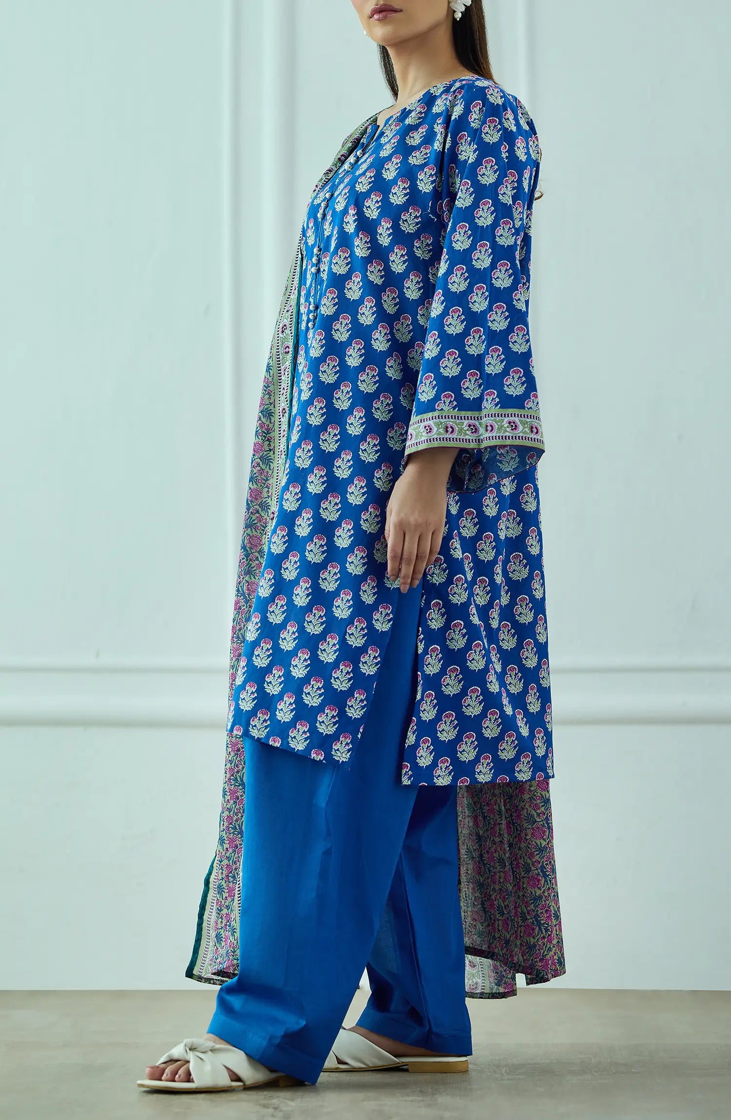 Unstitched | 3 Piece | Printed | Lawn Shirt | OTL-20405/U BLUE
