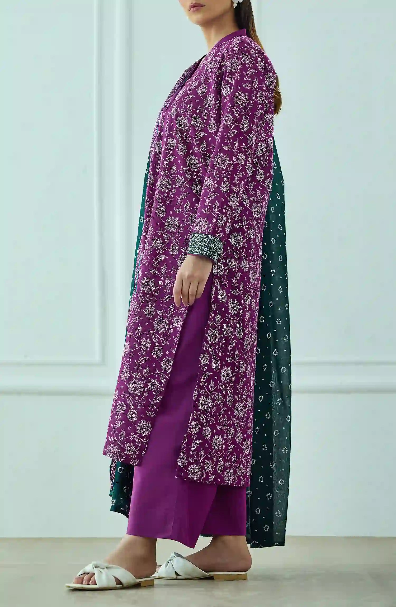Unstitched | 3 Piece | Printed | Lawn Shirt | OTL-20375/U PURPLE