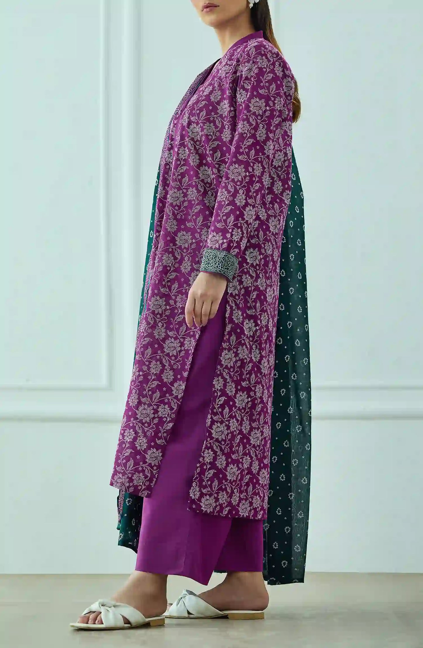 Unstitched | 3 Piece | Printed | Lawn Shirt | OTL-20375/U PURPLE