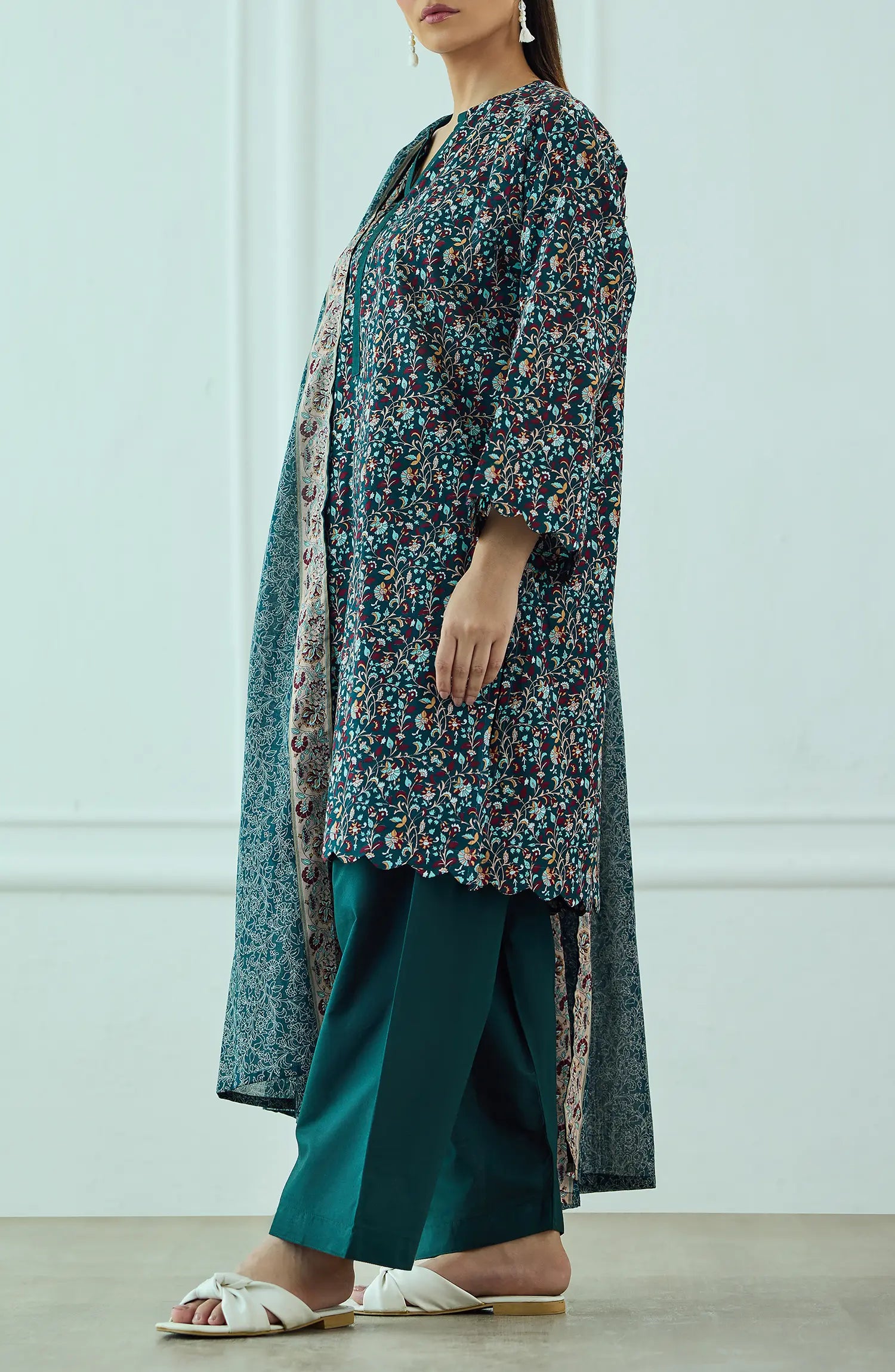 Unstitched | 3 Piece | Printed | Lawn Shirt | OTL-20395/U GREEN