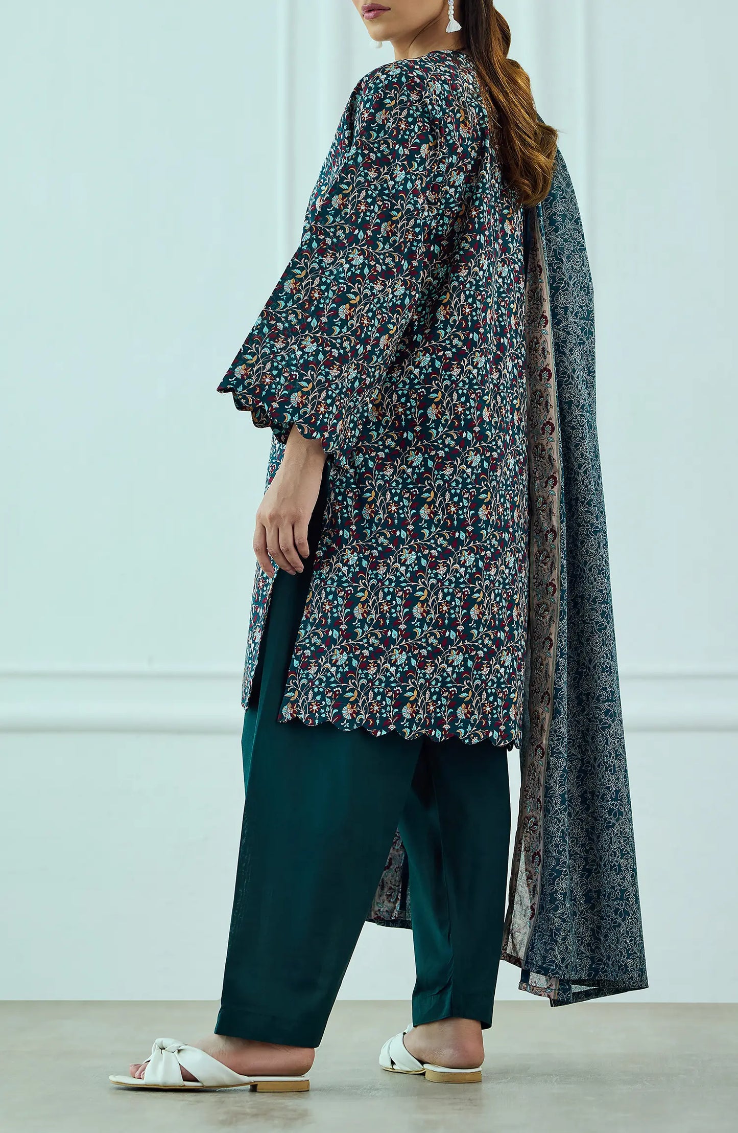 Unstitched | 3 Piece | Printed | Lawn Shirt | OTL-20395/U GREEN