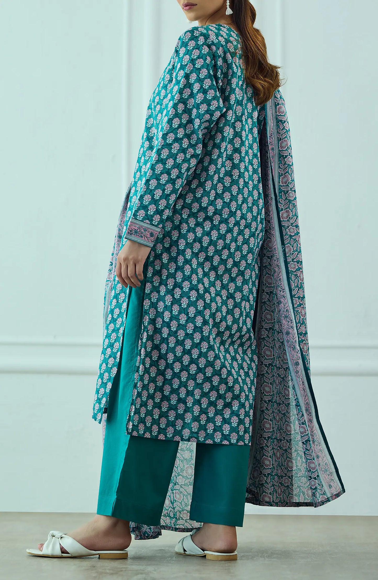 Unstitched | 3 Piece | Printed | Lawn Shirt | OTL-25-488/U TEAL