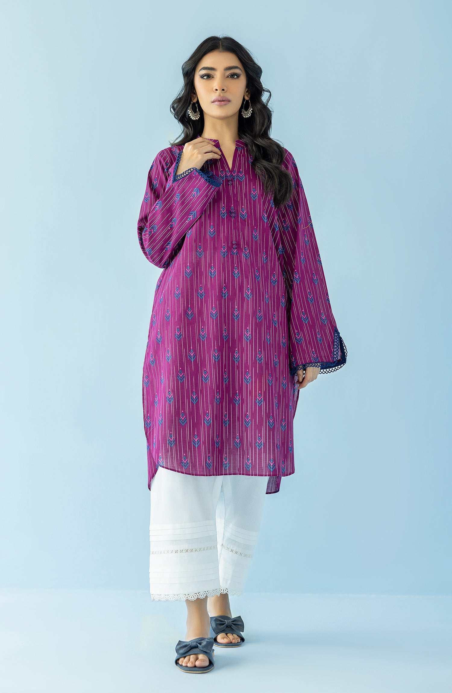 Stitched 1 Piece Printed Lawn Shirt (HCS-24-005/S PINK)