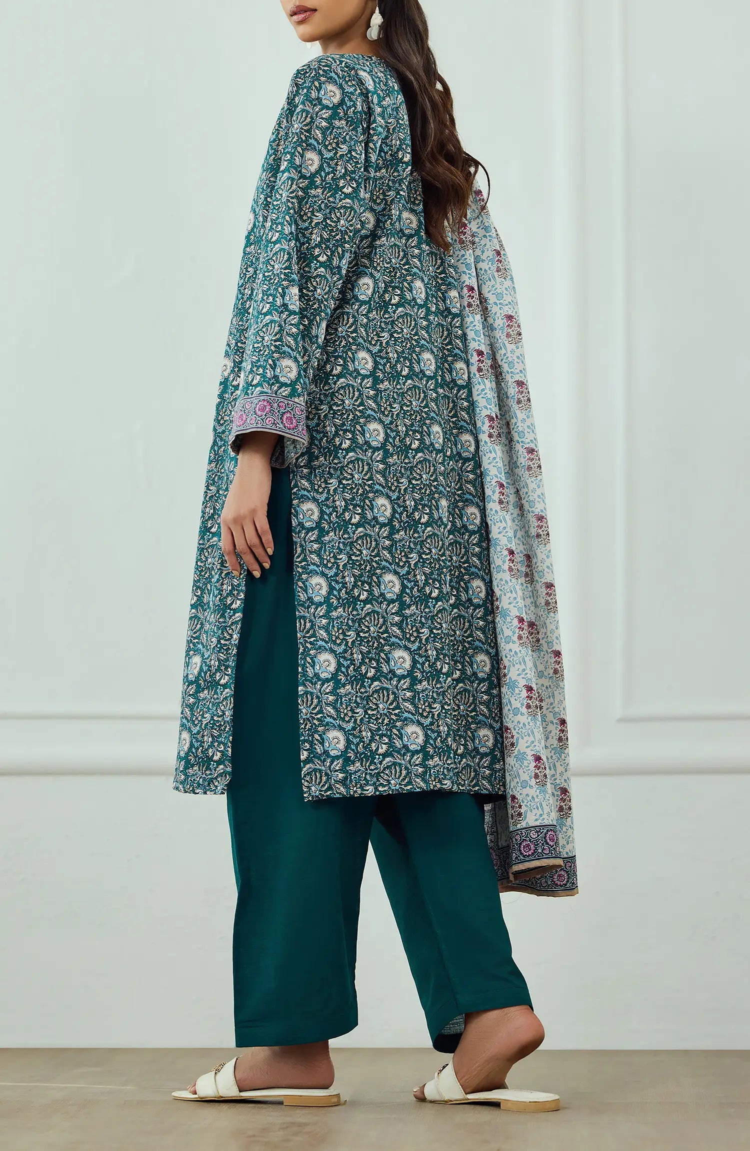 Unstitched | 3 Piece | Printed | Khaddar Shirt | OTL-25-422/U TEAL