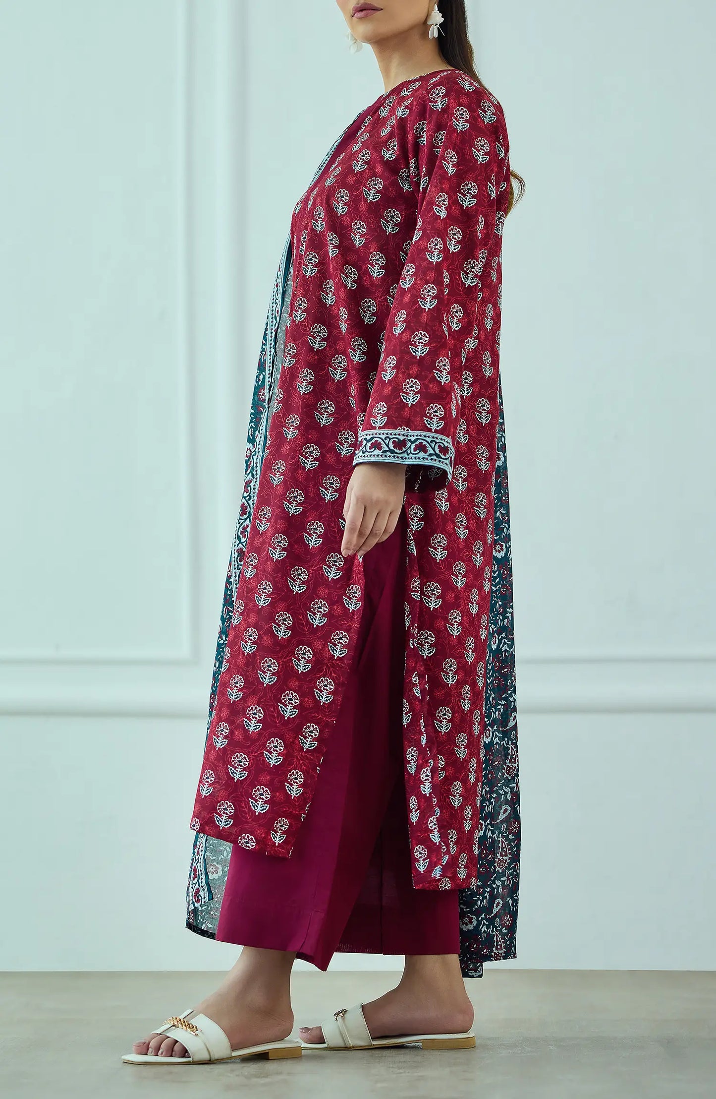 Unstitched | 3 Piece | Printed | Lawn Shirt | OTL-25-539/U RED