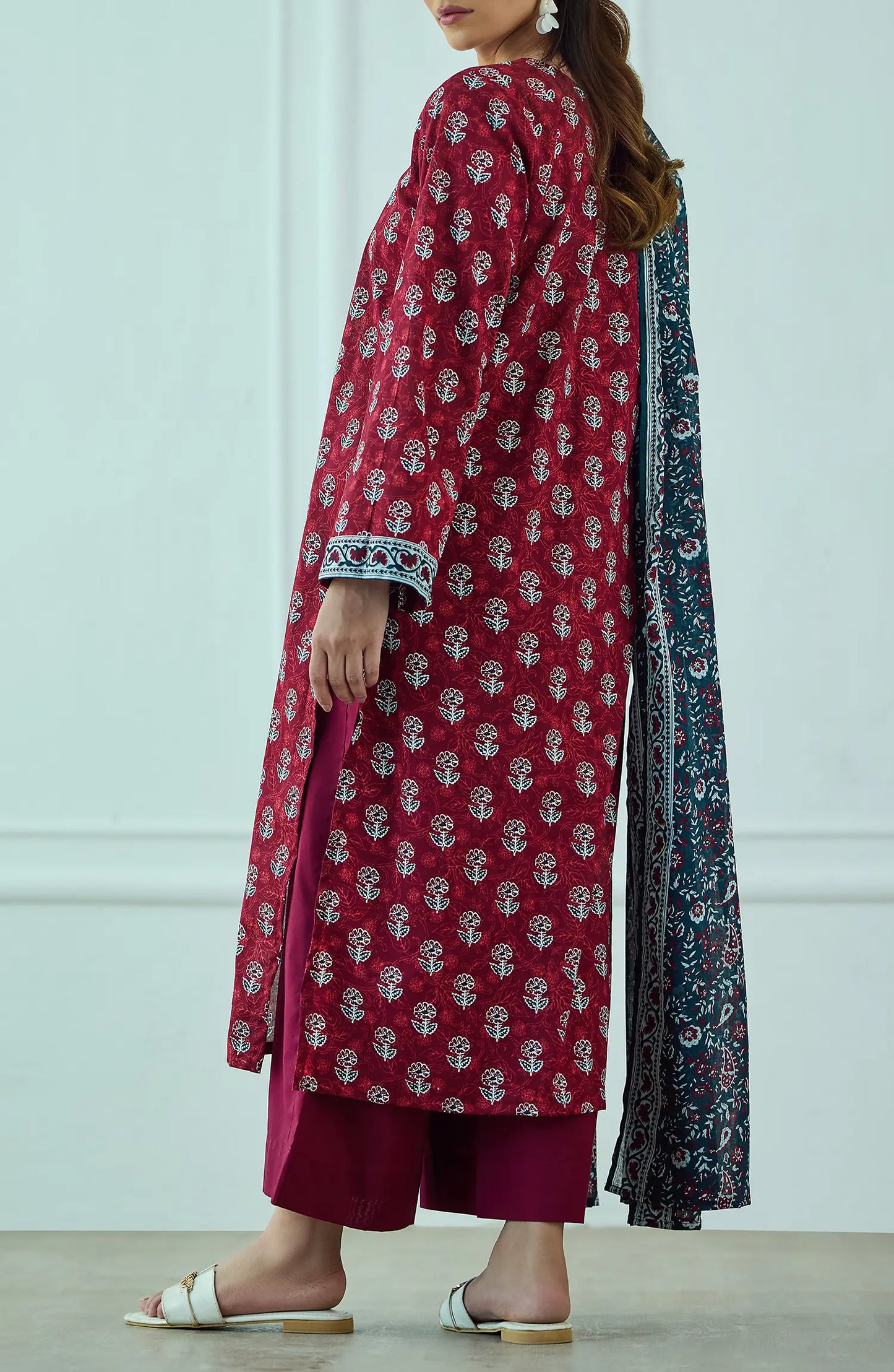 Unstitched | 3 Piece | Printed | Lawn Shirt | OTL-25-539/U RED