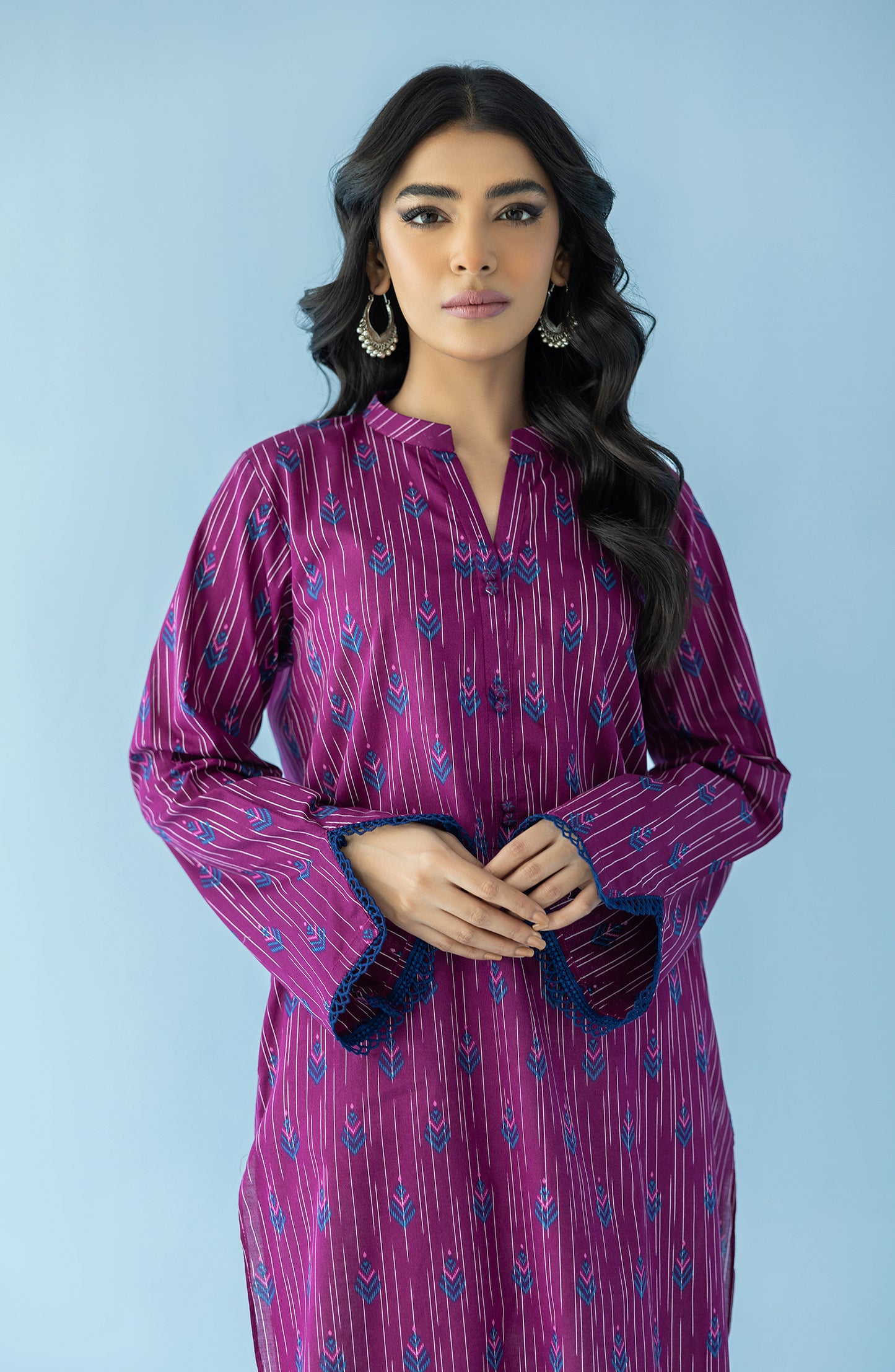 Stitched 1 Piece Printed Lawn Shirt (HCS-24-005/S PINK)