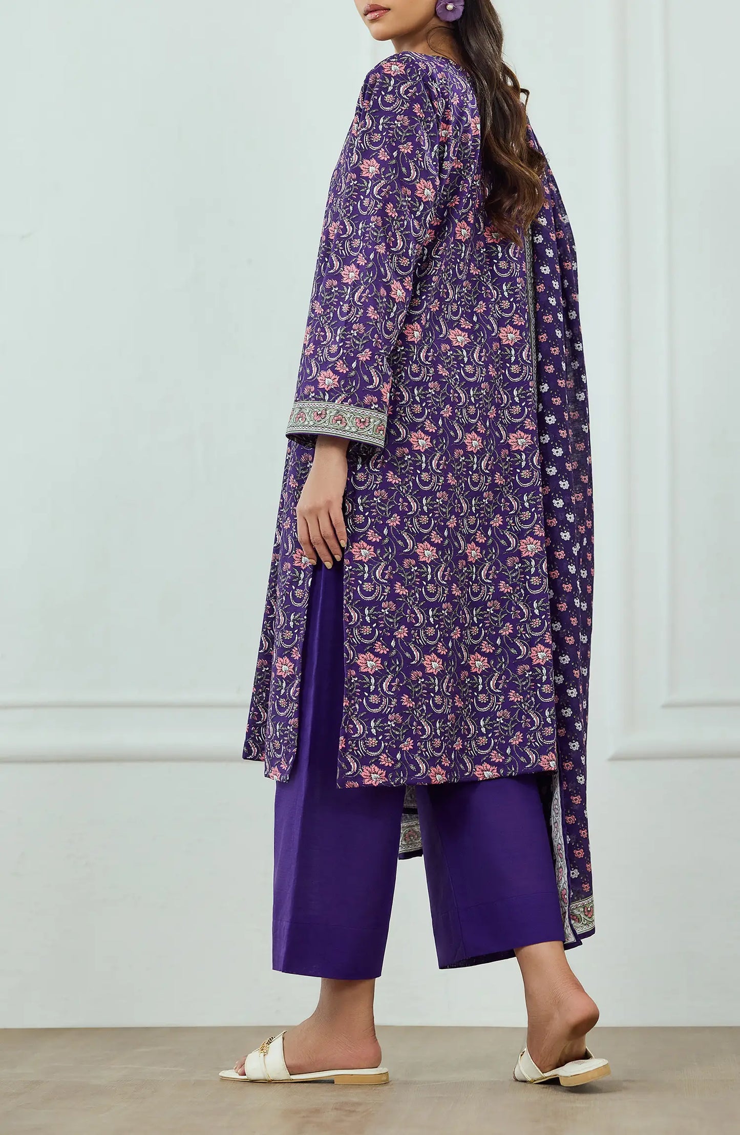 Unstitched | 3 Piece | Printed | Khaddar Shirt | OTL-25-441/U PURPLE