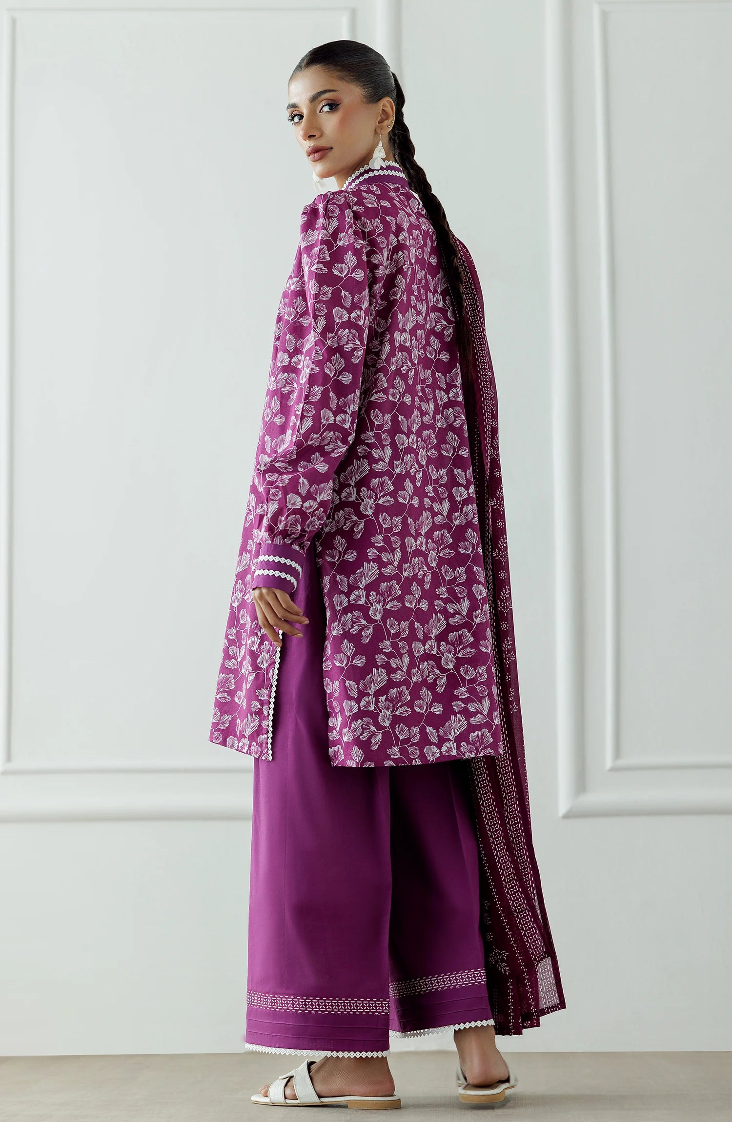 Unstitched | 3 Piece | Printed | Lawn Shirt | OTL-20815/U MAGENTA