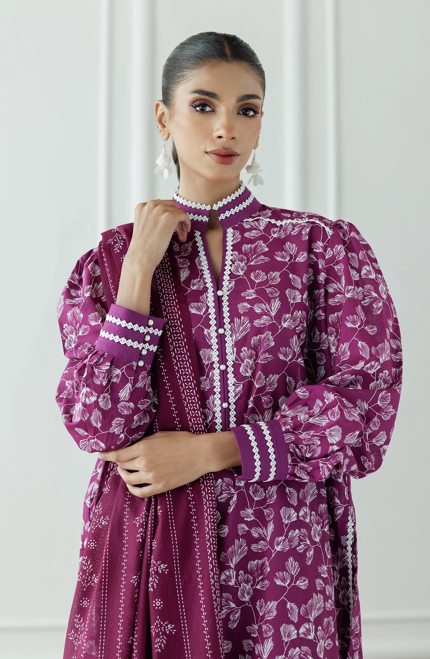 Unstitched | 3 Piece | Printed | Lawn Shirt | OTL-20815/U MAGENTA