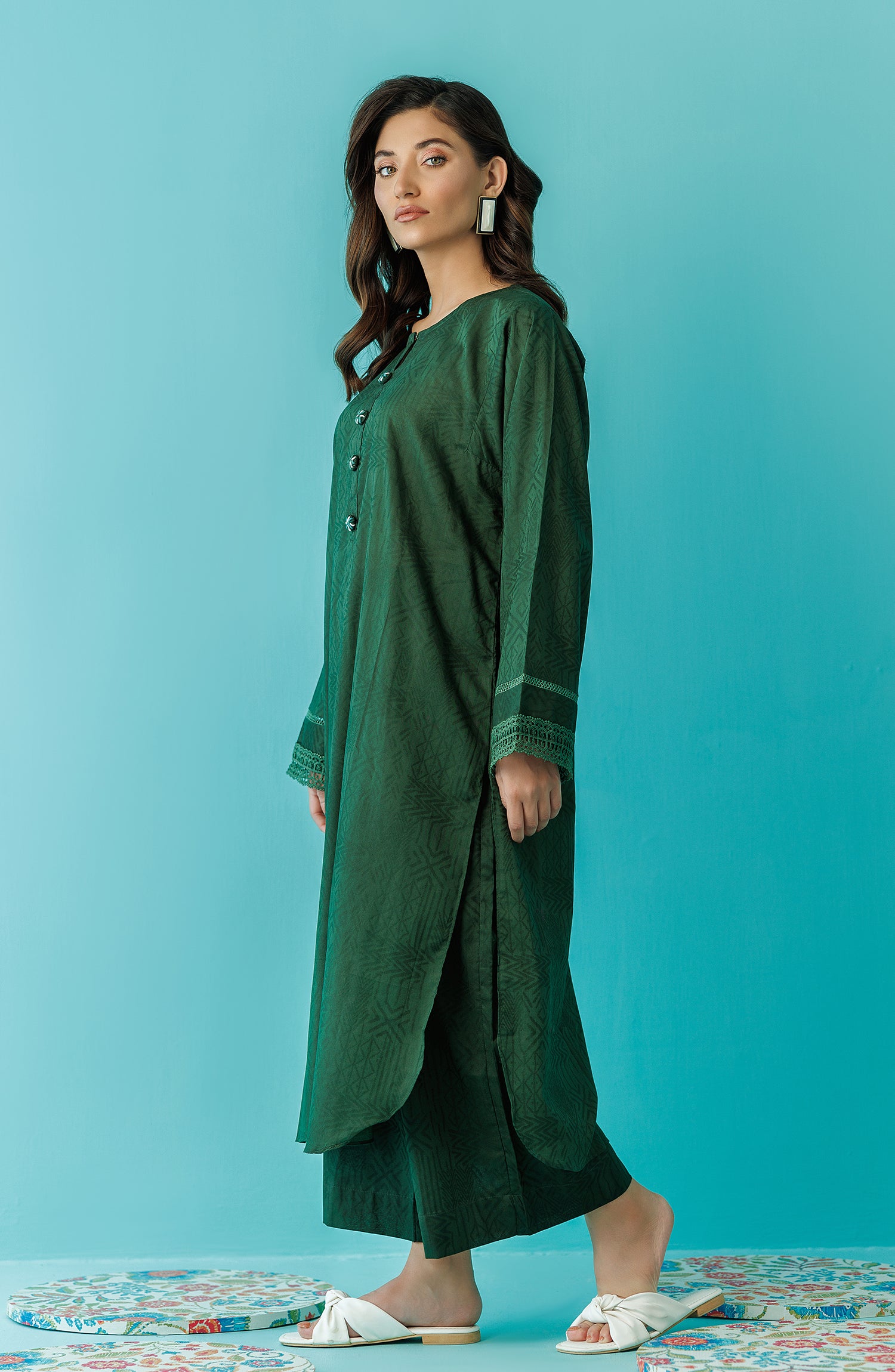 WRCJ24S-2048 JACQUARD Women READY TO WEAR SHIRT PANTS