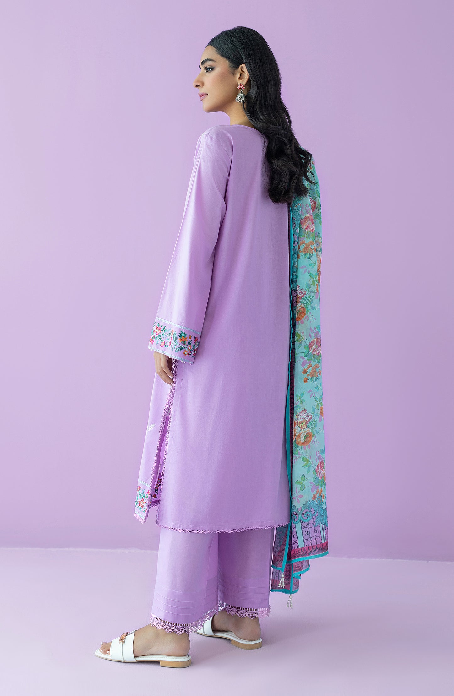 OTL-23-134/U LILAC LAWN  UNSTITCHED SHIRT DUPATTA PANTS