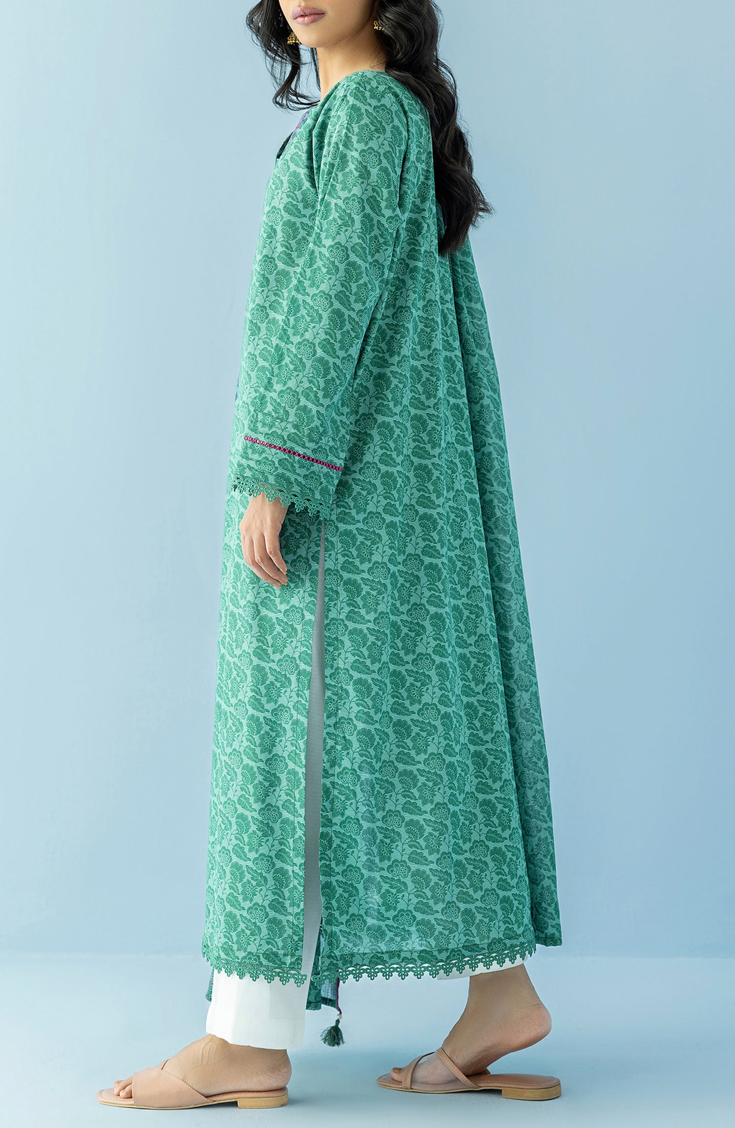 NRDS-24-031/U GREEN LAWN  UNSTITCHED SHIRT DUPATTA