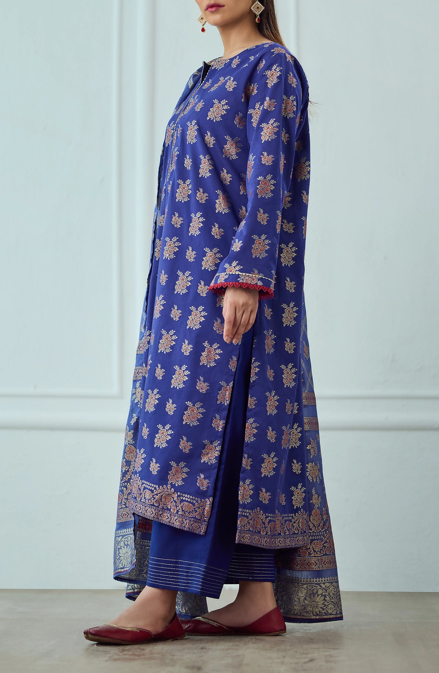 Unstitched | 3 Piece | Weaved | Jacquard Shirt | OTL-25-078/U BLUE