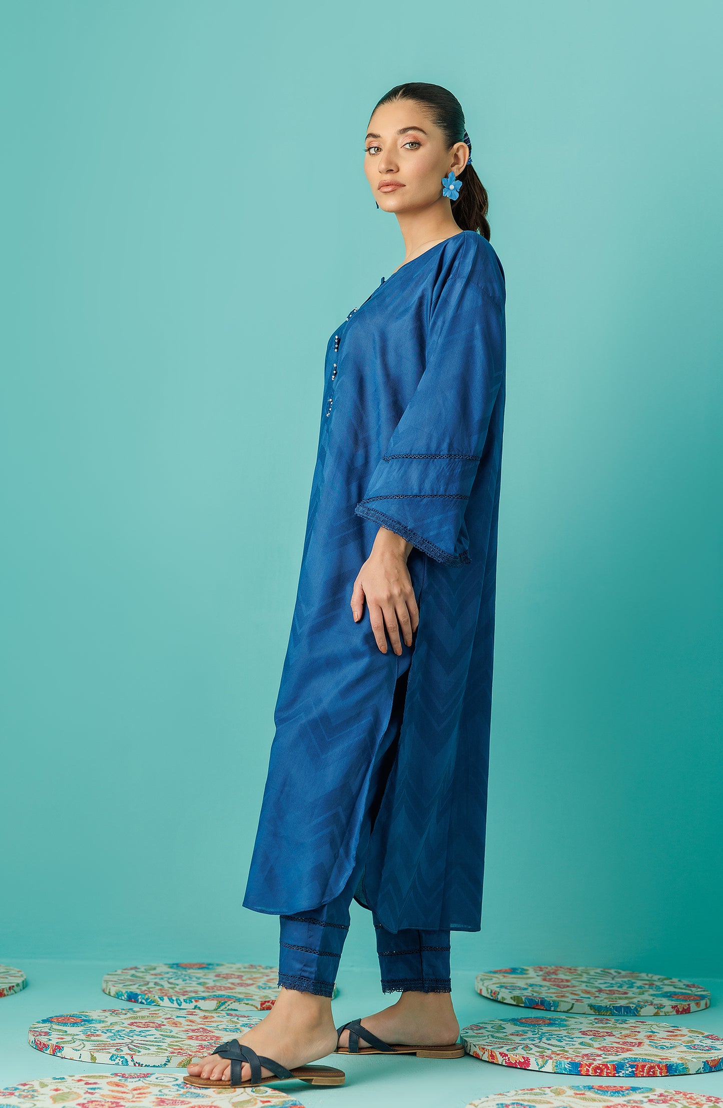 WRCJ24S-2050 JACQUARD Women READY TO WEAR SHIRT PANTS