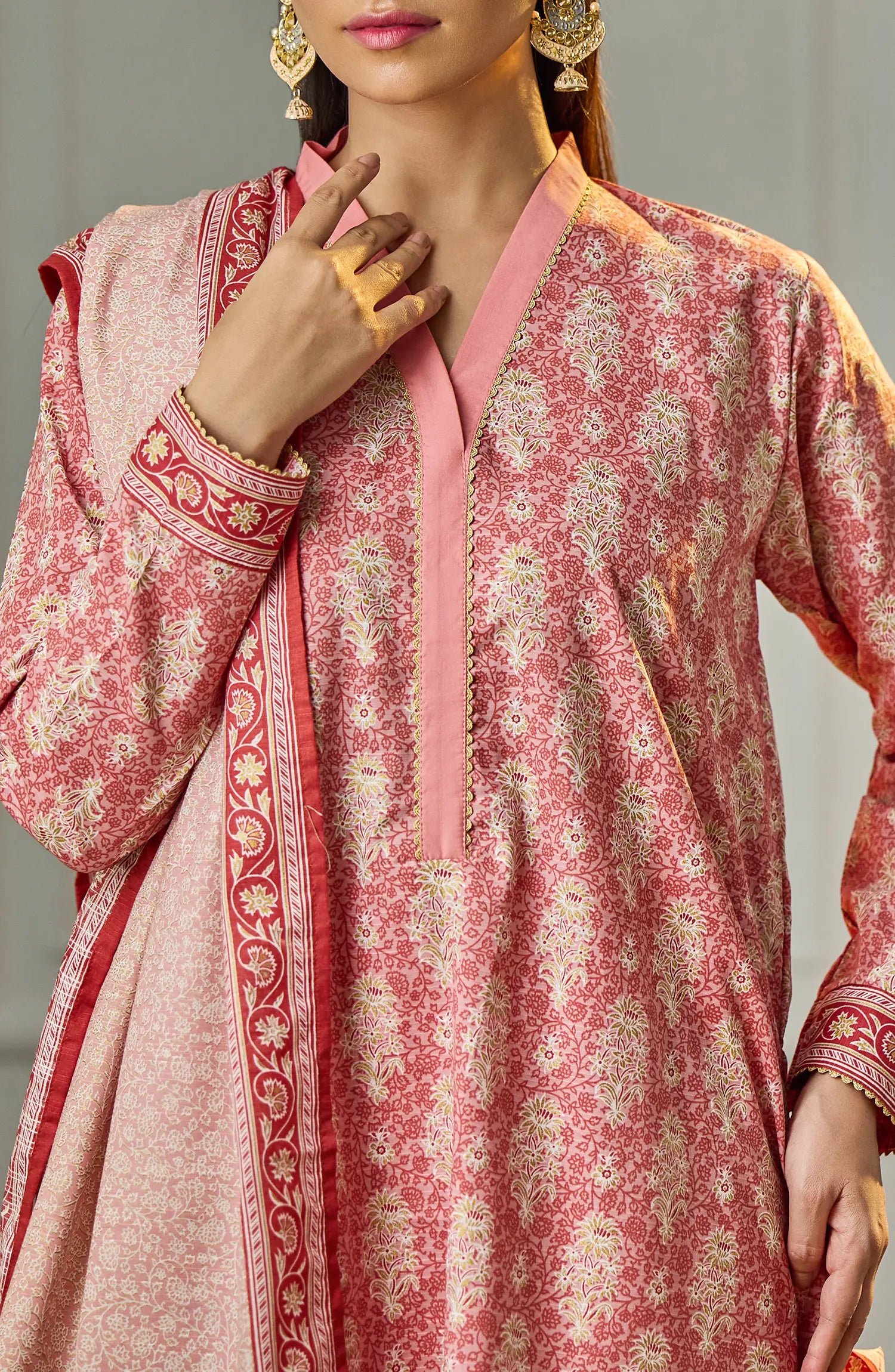 Unstitched | 3 Piece | Printed | Texture Lawn Shirt | OTL-25-532/U PINK