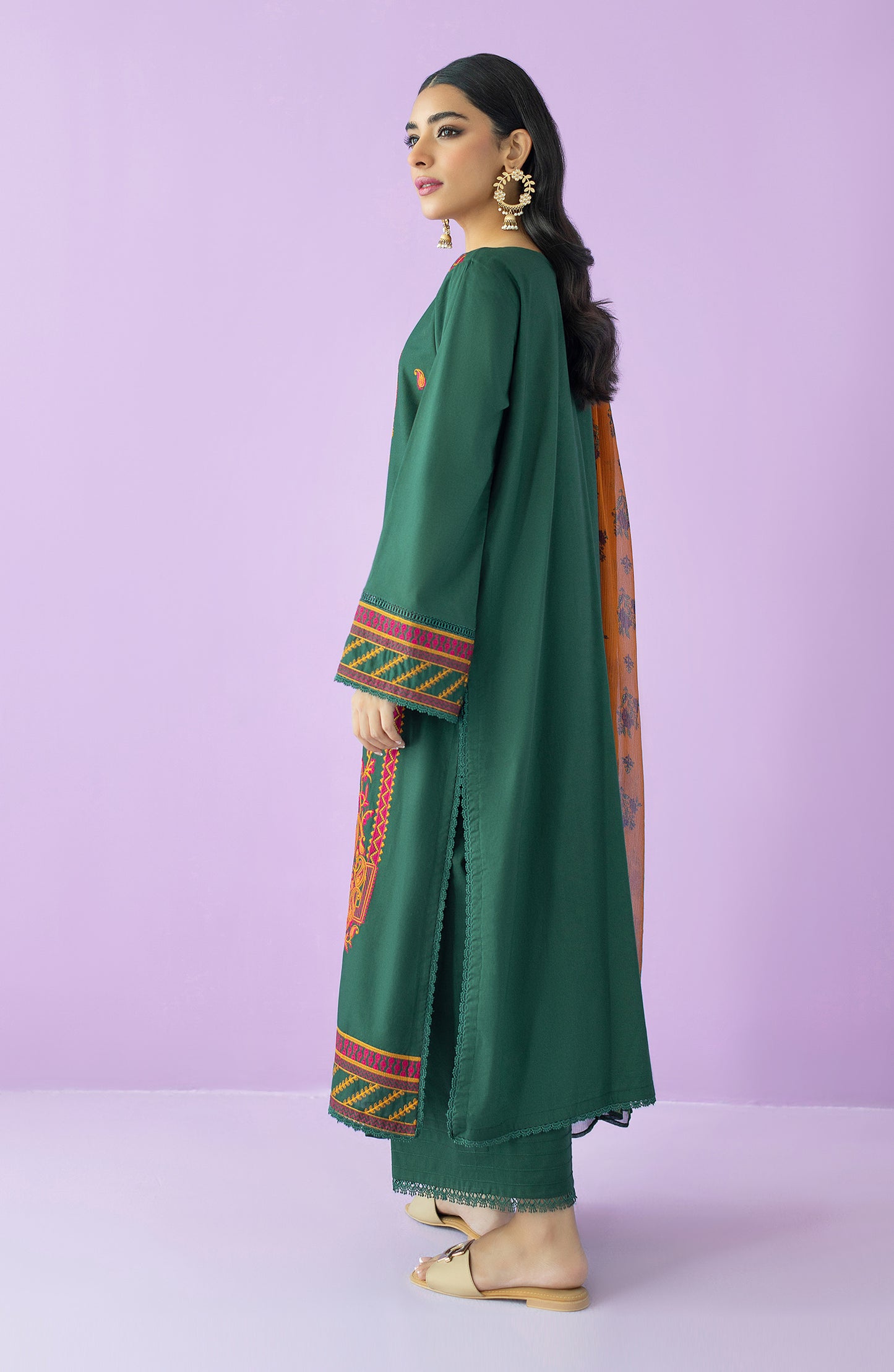 OTL-23-168/U GREEN LAWN  UNSTITCHED SHIRT DUPATTA PANTS
