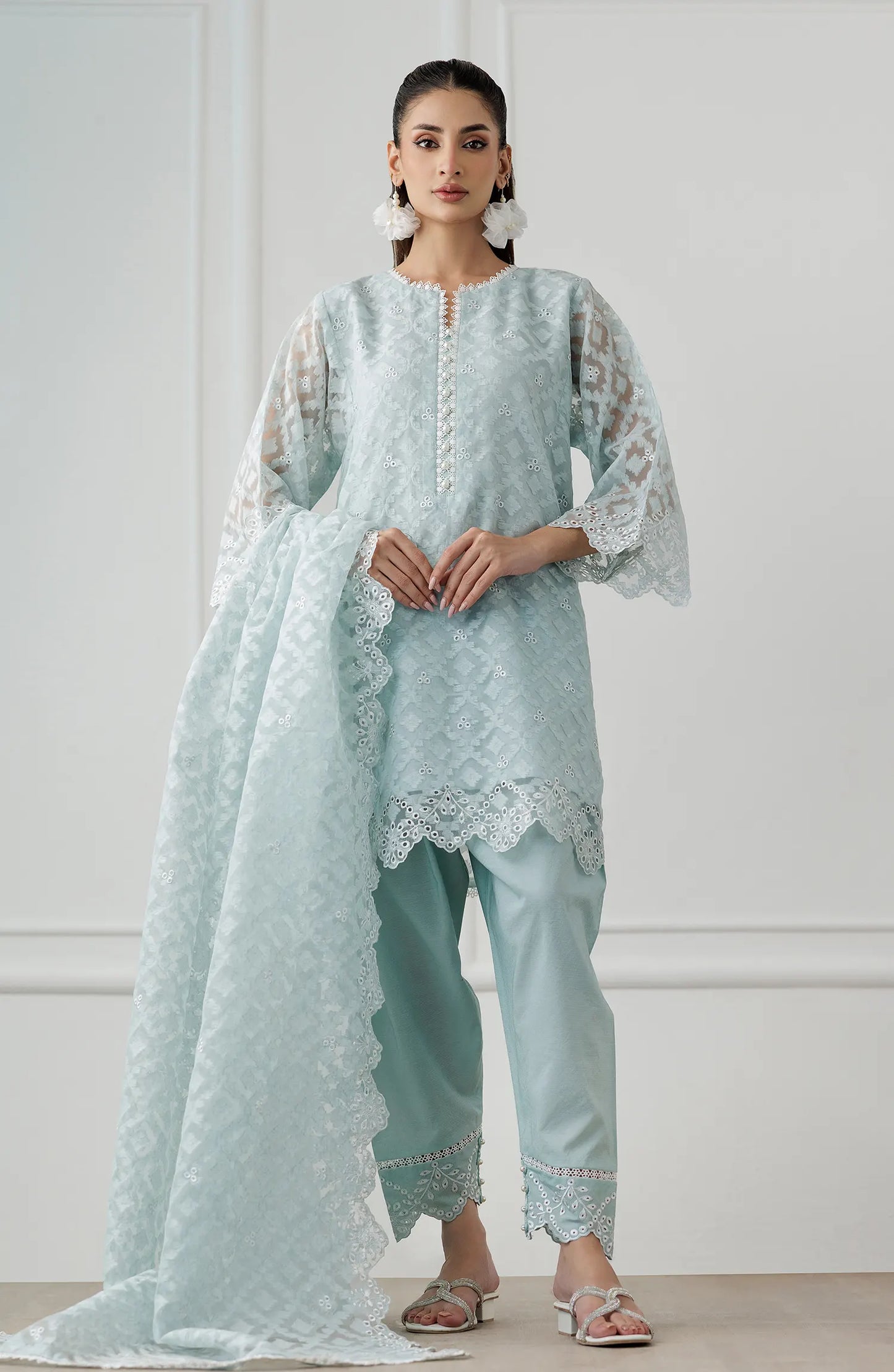 Stitched | 3 Piece | Embroidered | Jacquard Shirt | WRFC25S-3012/S SKY BLUE