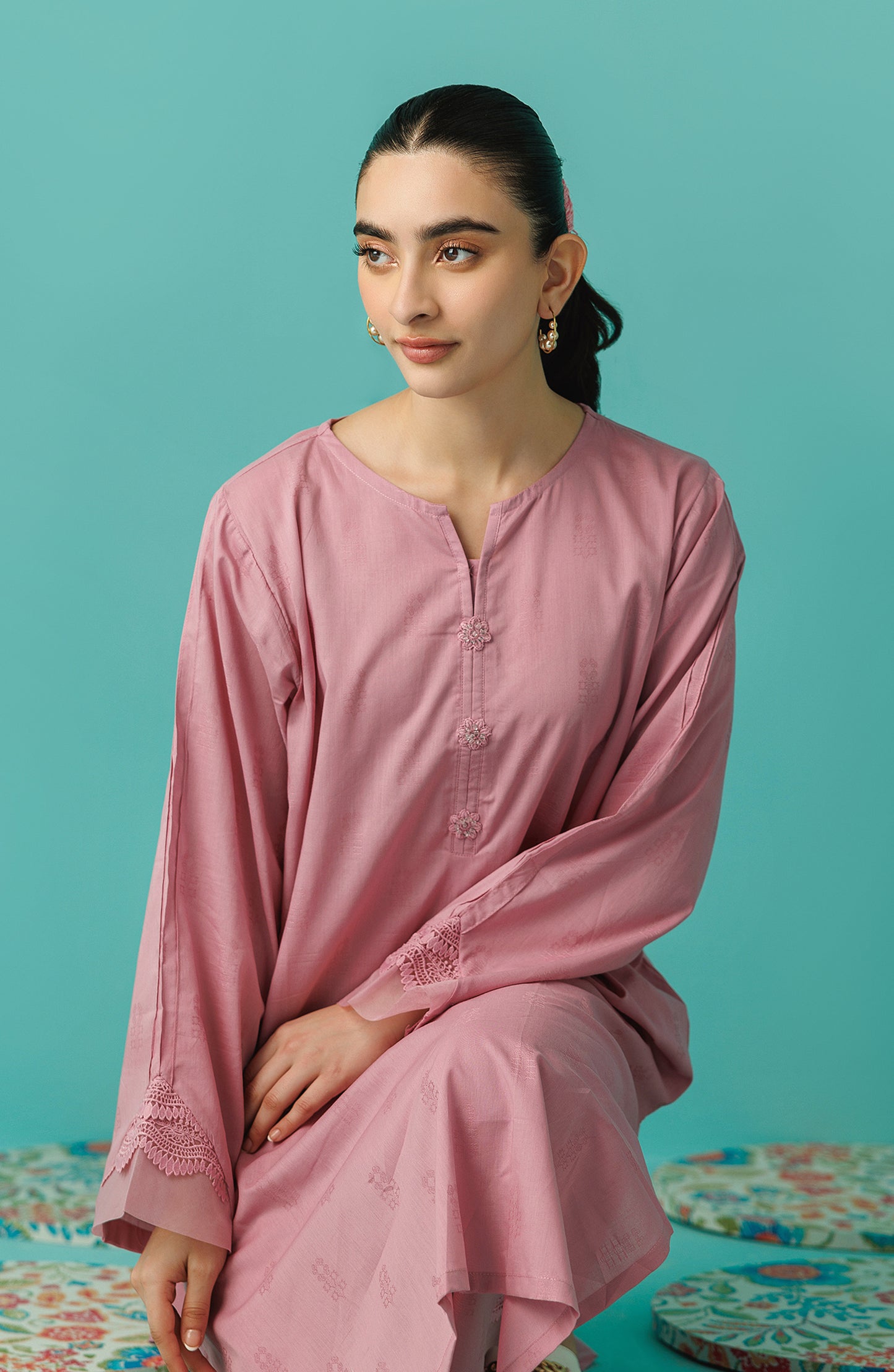 WRCJ24S-2006 JACQUARD Women READY TO WEAR SHIRT PANTS