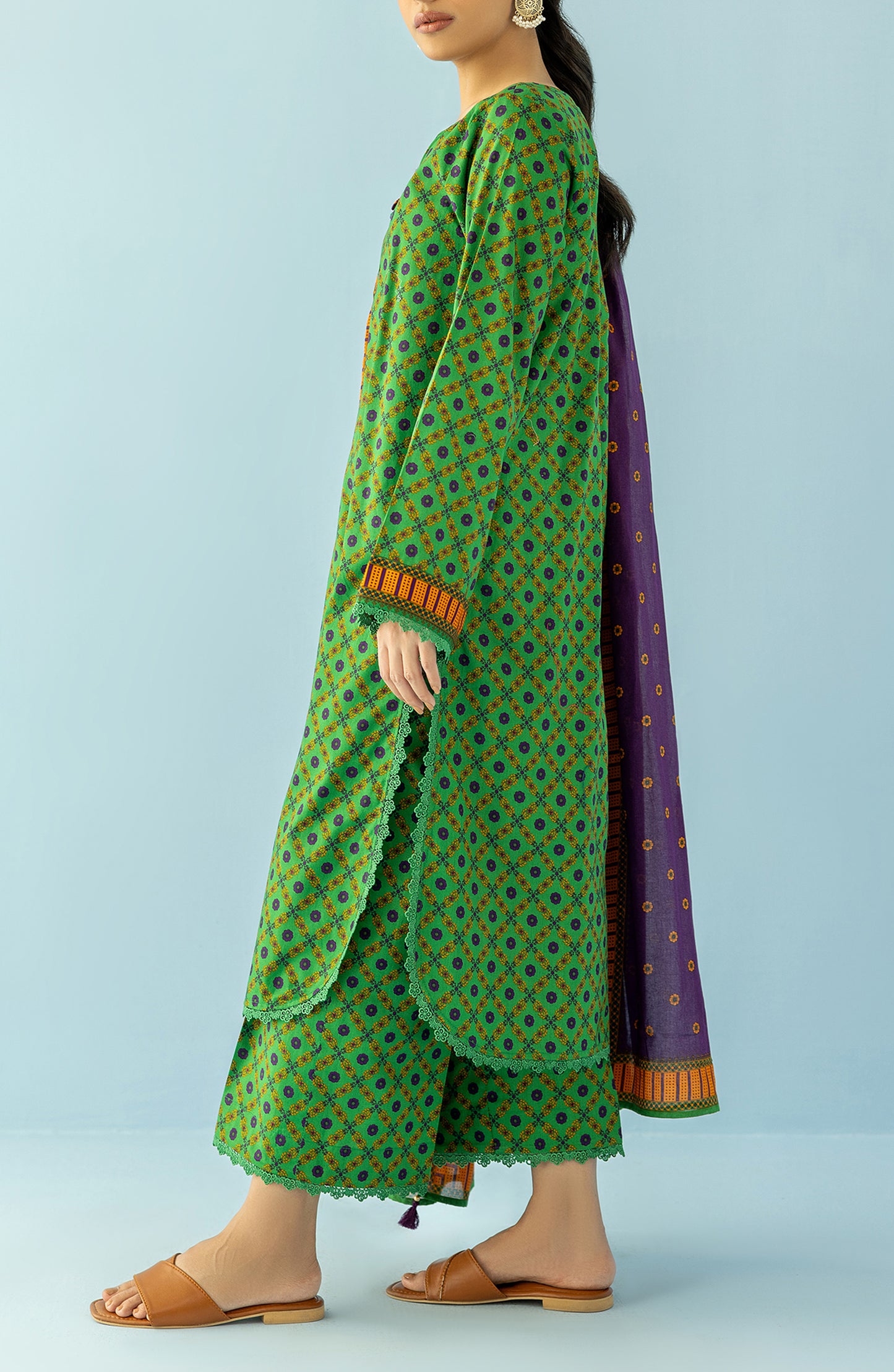 OTL-24-092/U GREEN LAWN Women UNSTITCHED SHIRT DUPATTA PANTS