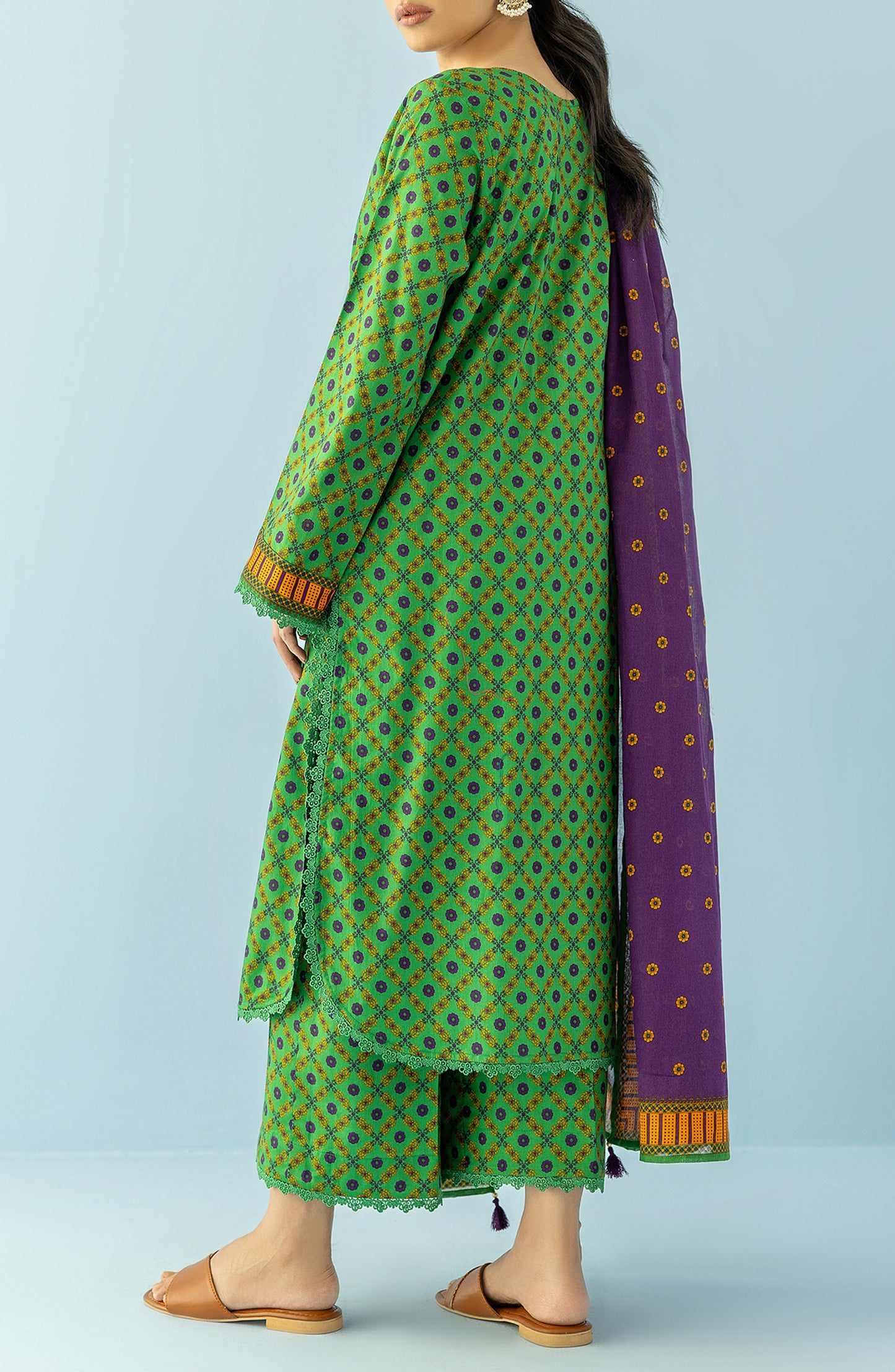 OTL-24-092/U GREEN LAWN Women UNSTITCHED SHIRT DUPATTA PANTS