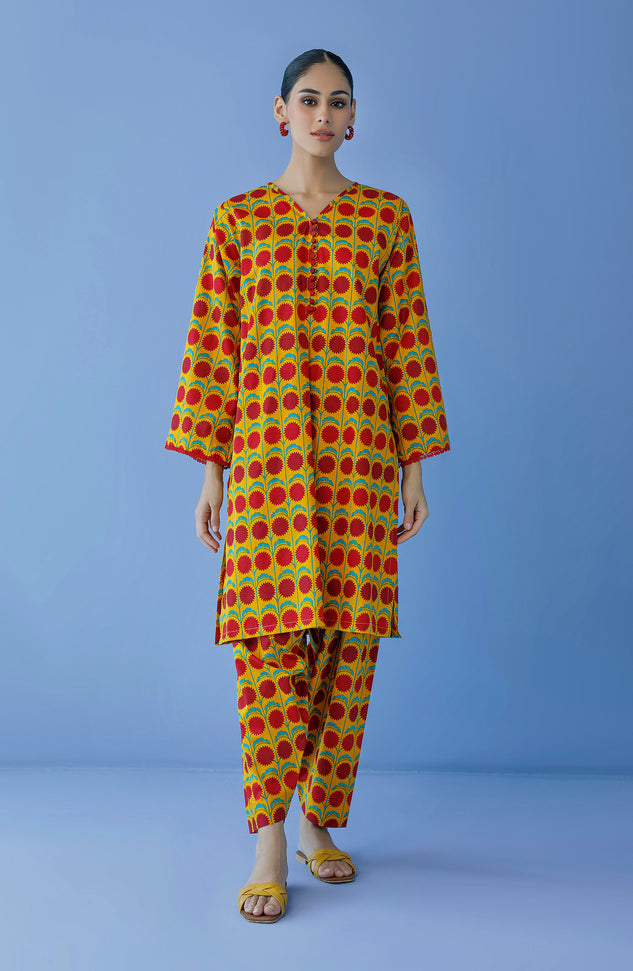 NRDS-23-196/U YELLOW CAMBRIC  UNSTITCHED SHIRT PANTS
