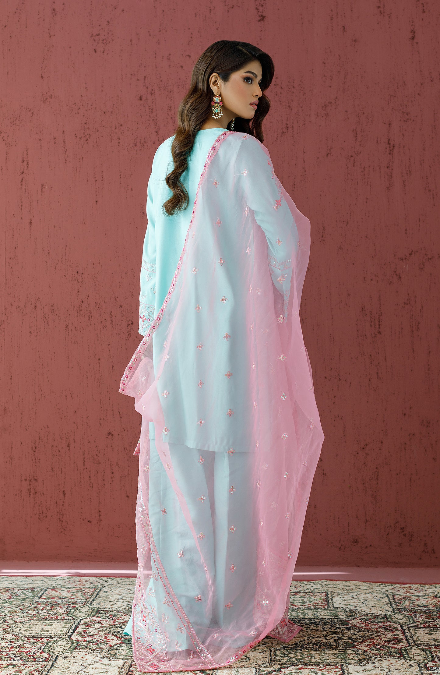 WRFR23W-3011 RAW SILK Women READY TO WEAR SHIRT DUPATTA PANTS