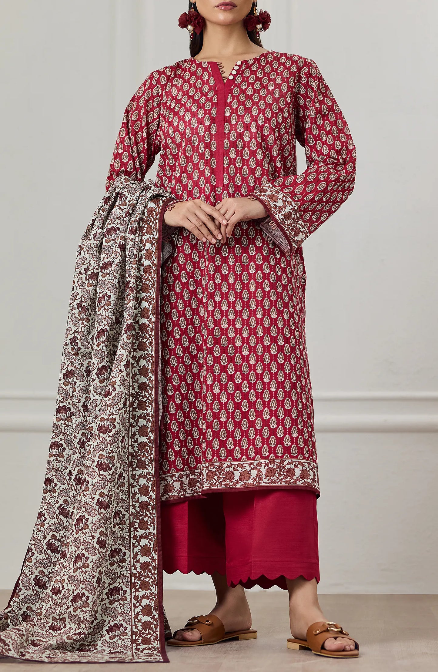 Unstitched | 3 Piece | Printed Khaddar | OTL-25-417