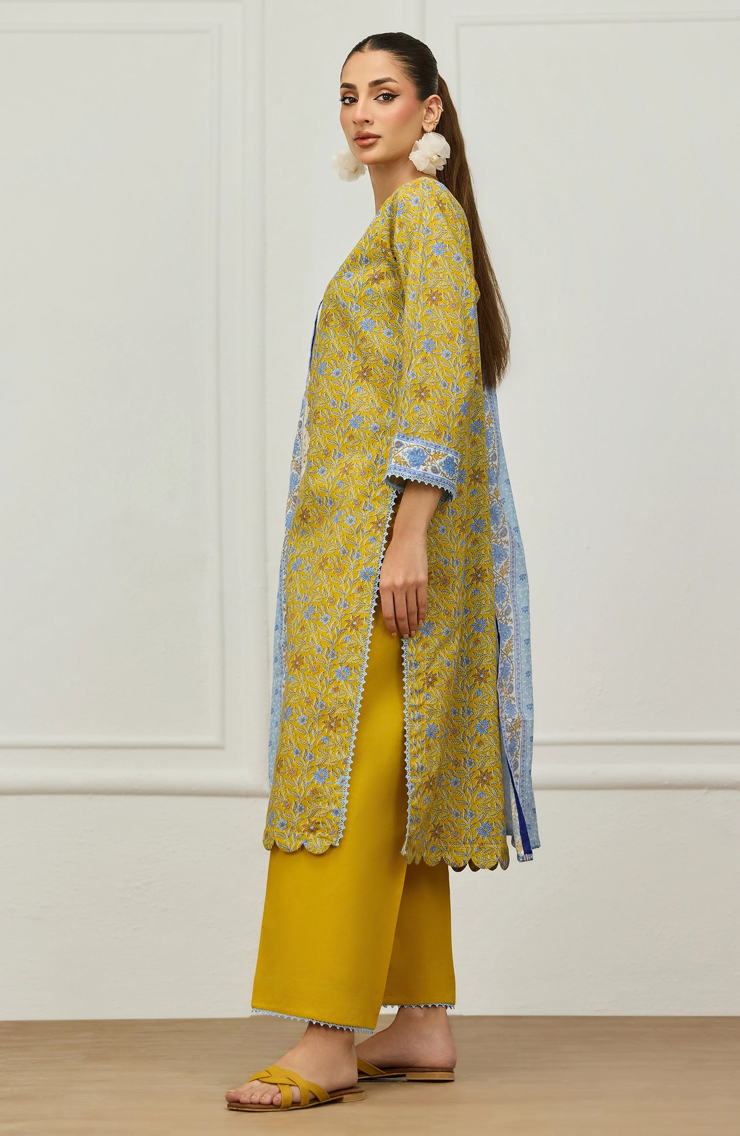Unstitched | 3 Piece | Embroidered | Lawn Shirt | OTL-20056/U YELLOW