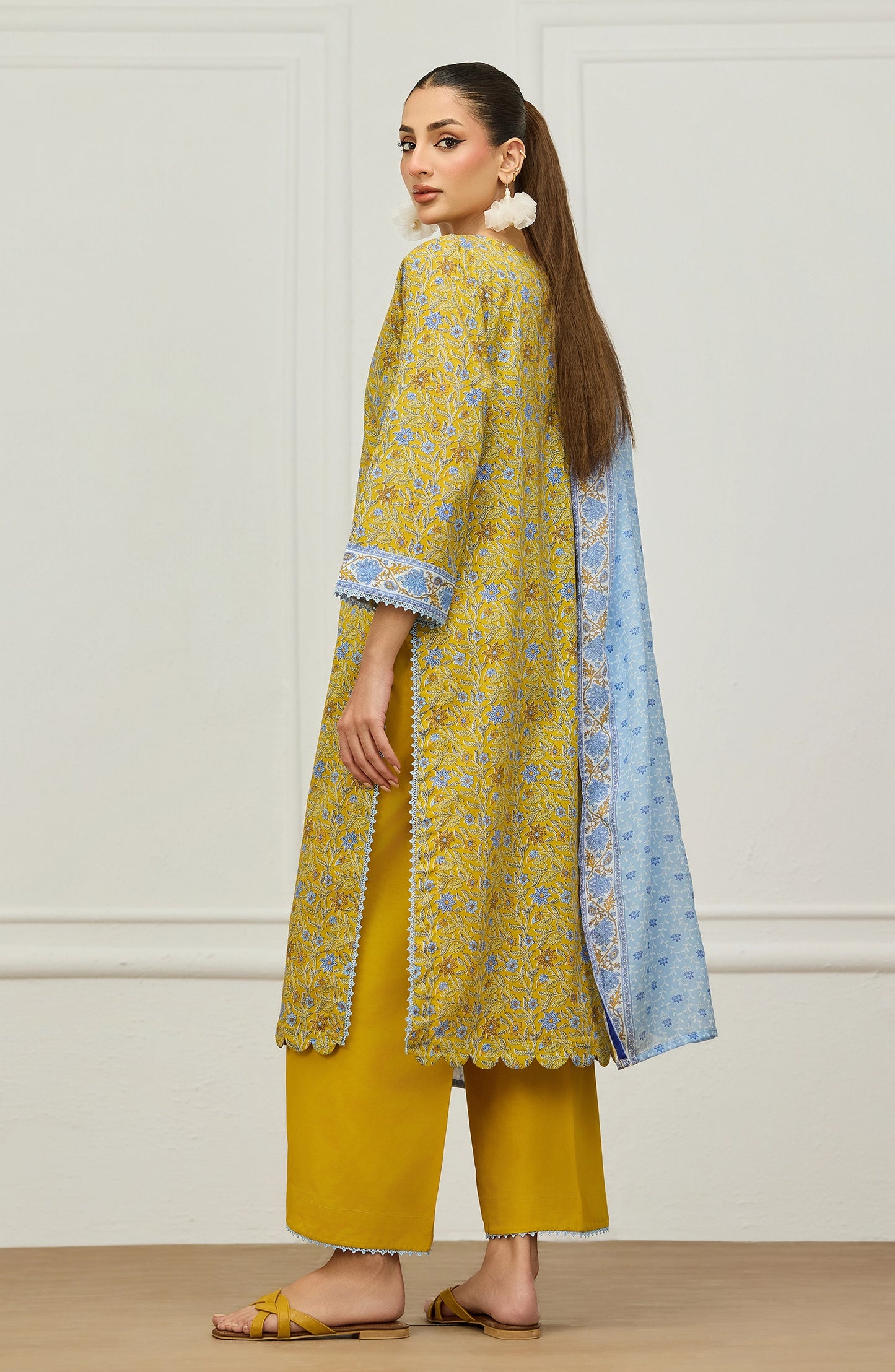 Unstitched | 3 Piece | Embroidered | Lawn Shirt | OTL-20056/U YELLOW