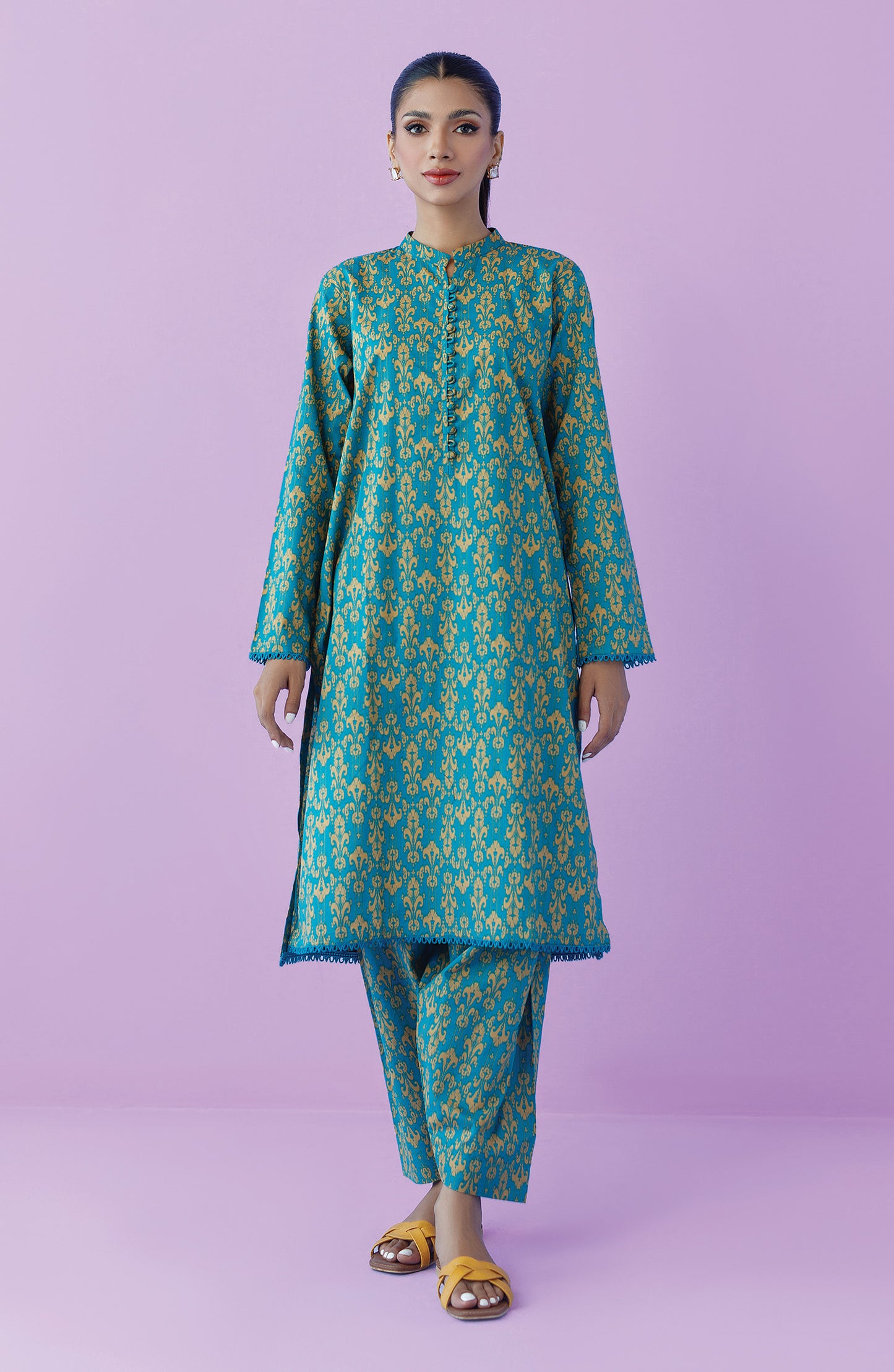 NRDS-23-109/S TEAL LAWN  READY TO WEAR SHIRT PANTS